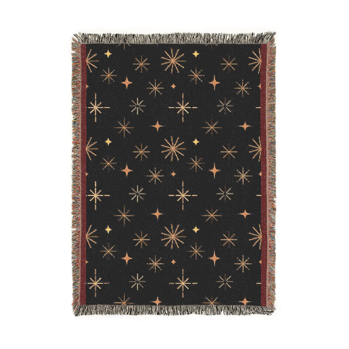 Galaxy Night Woven Blanket — Starfield Throw for Cozy Home & Gifts