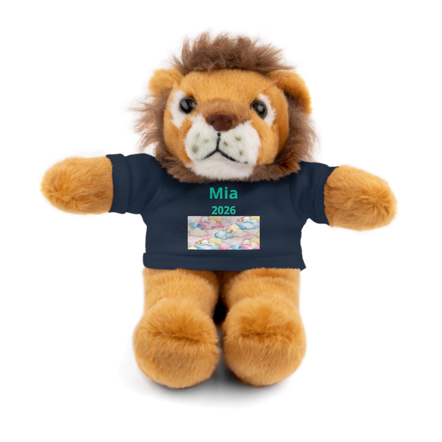 Personalized Plush Bear with Custom Tee — Cute Candy Print & Name