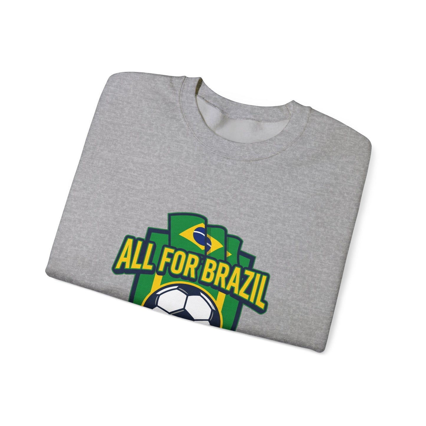 All For Brazil Crewneck Sweatshirt | Country Pride, Retro Soccer