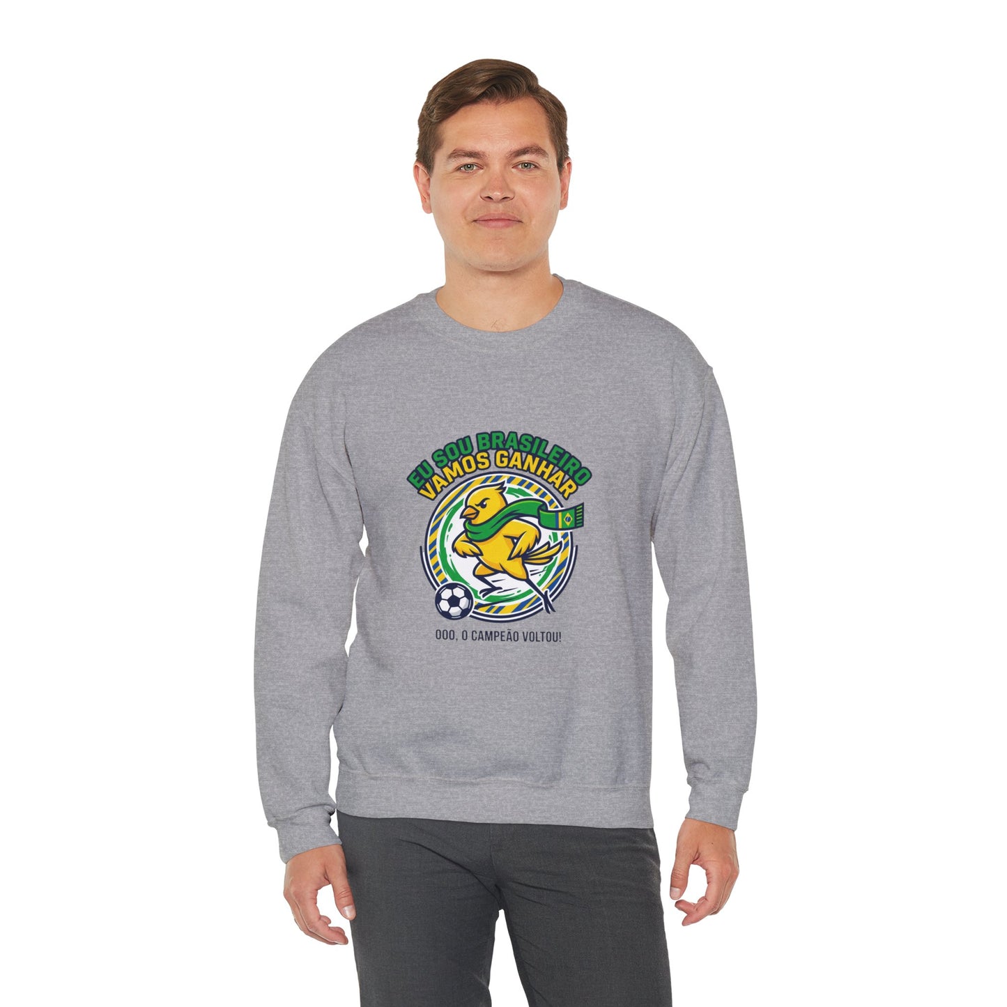 Brazil Retro Soccer Crest Sweatshirt | country pride, championship season