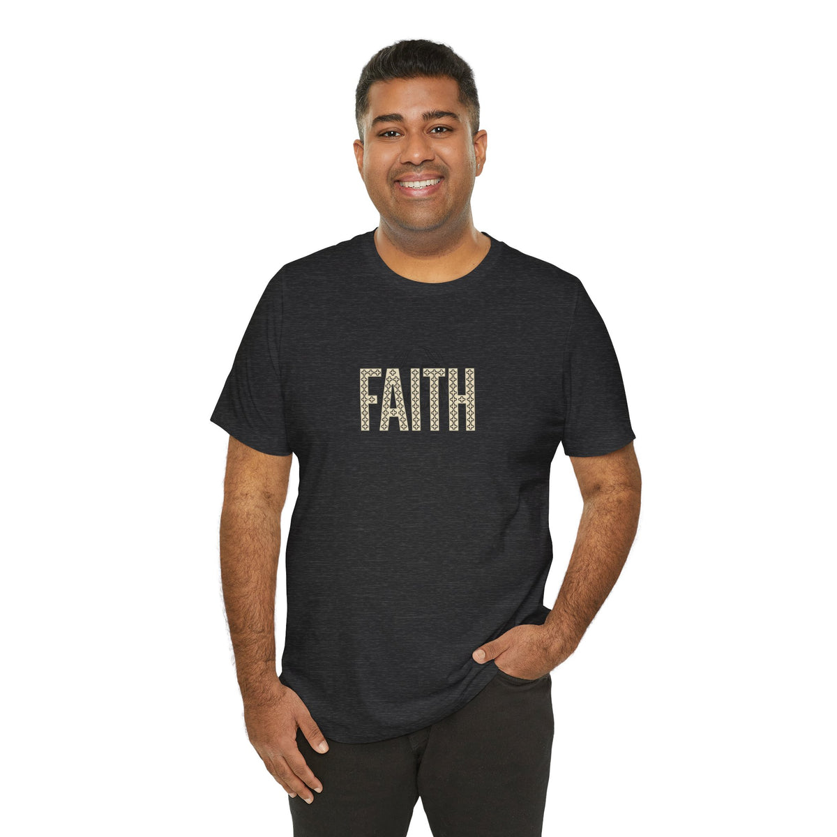 Faith Graphic Tee — Jesus Face Christian T-Shirt