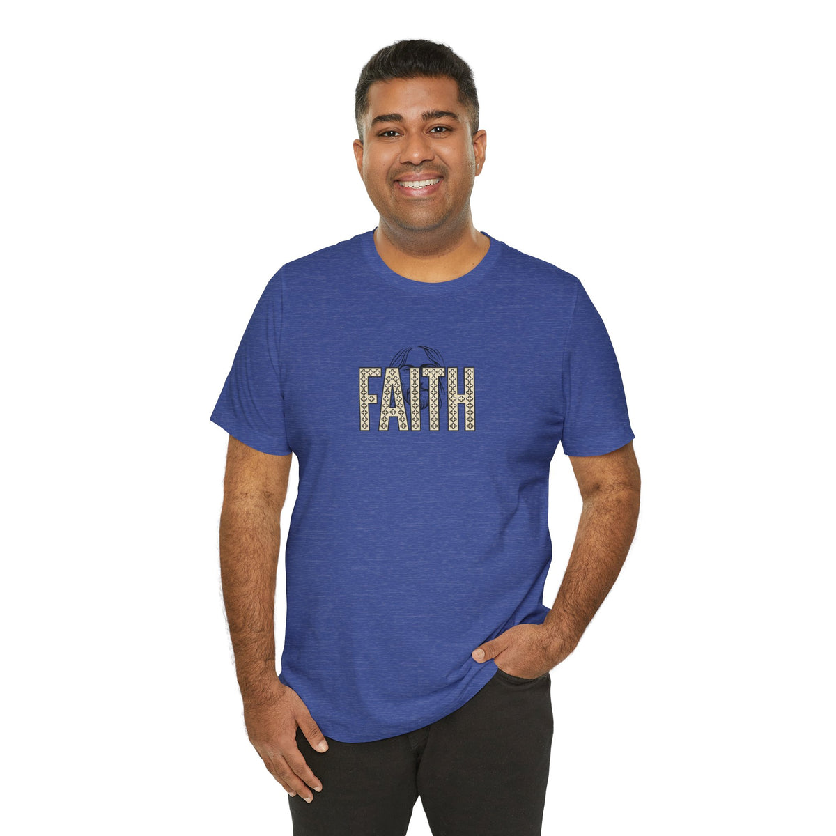 Faith Graphic Tee — Jesus Face Christian T-Shirt