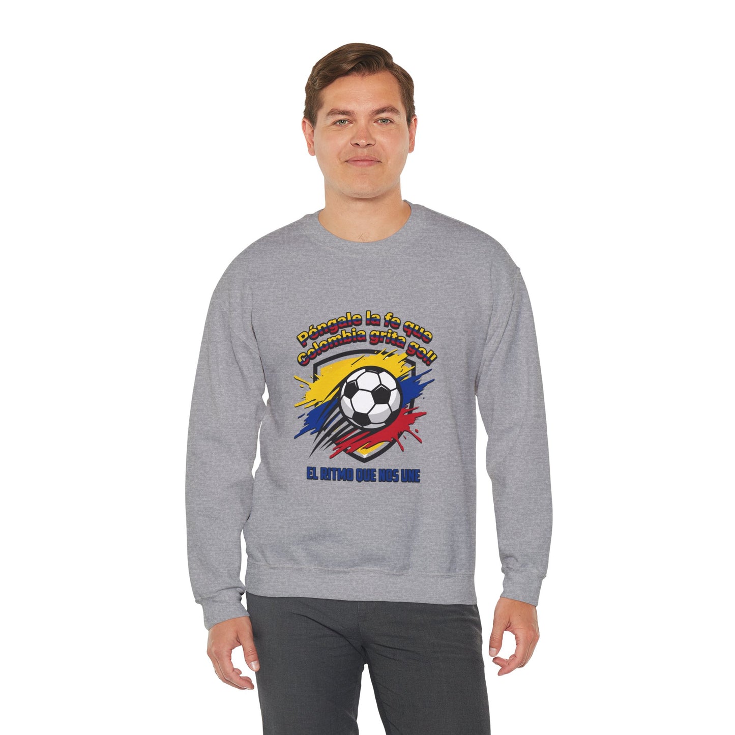 Colombia Pride Soccer Crewneck Sweatshirt | Retro National Colors, Championship Season
