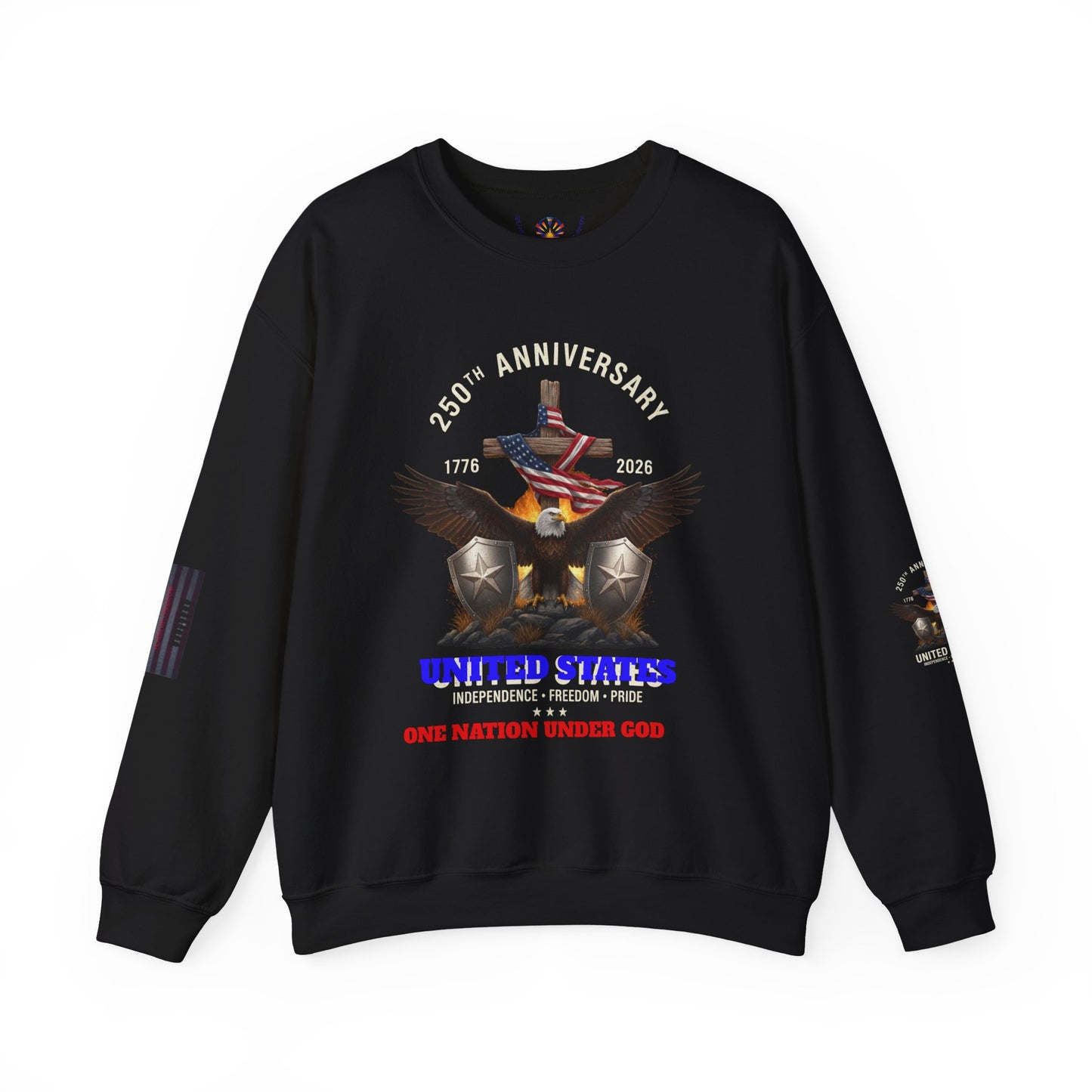 250 Years of Freedom crewneck | Fourth of July retro fireworks BBQ patriotic