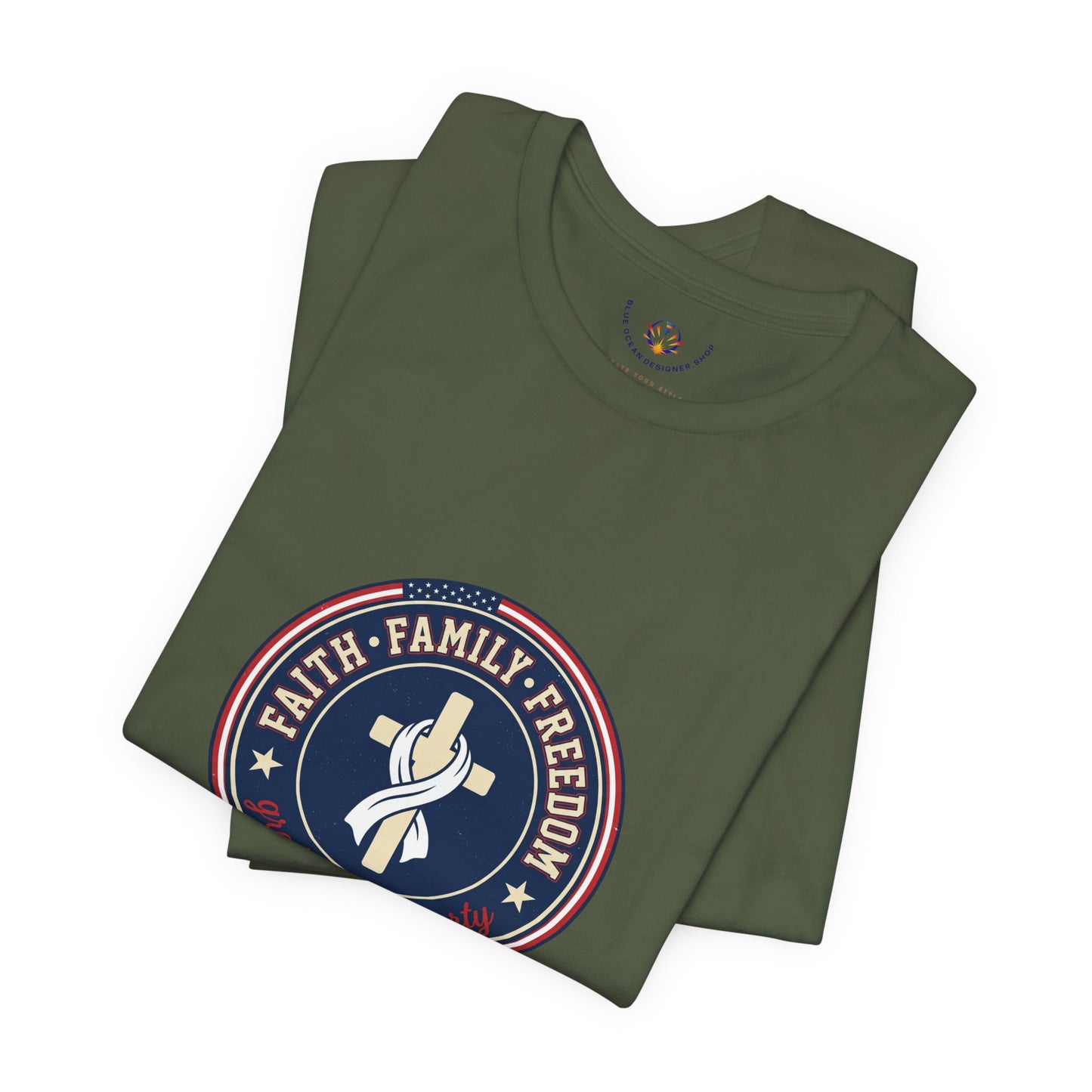 Faith Family Freedom Tee | Patriotic, Faith-Based July 4th Vintage Americana