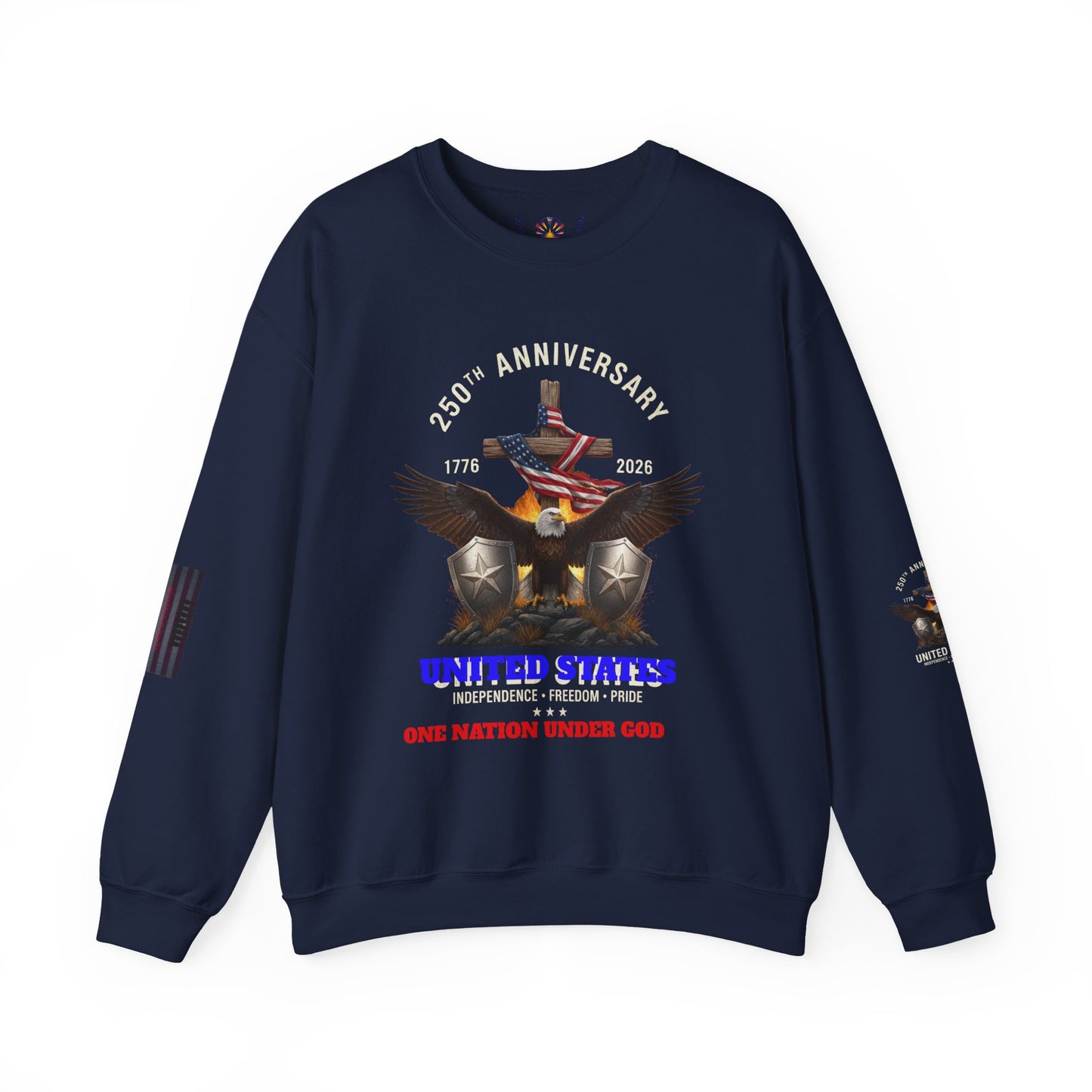 250 Years of Freedom crewneck | Fourth of July retro fireworks BBQ patriotic