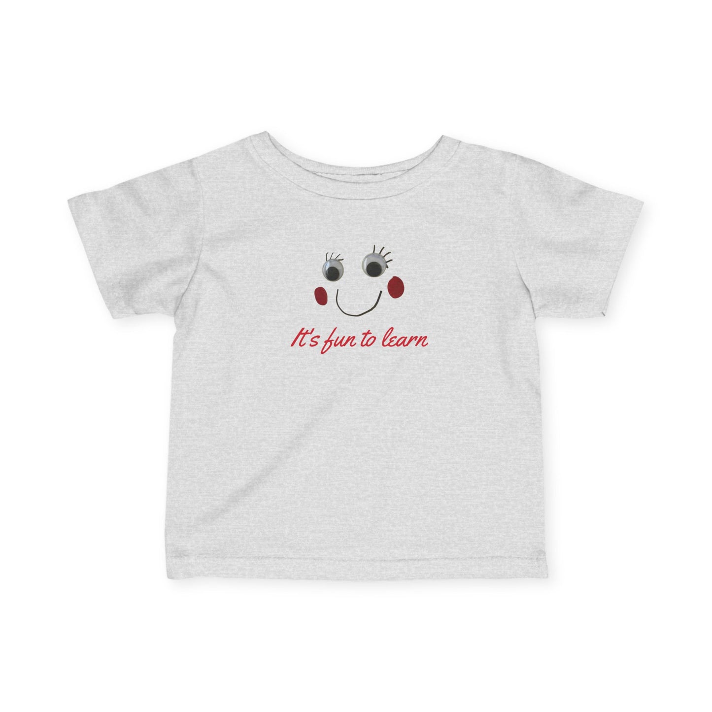 Infant Tee — Cute Smiley Face “It’s fun to learn” Baby Shirt
