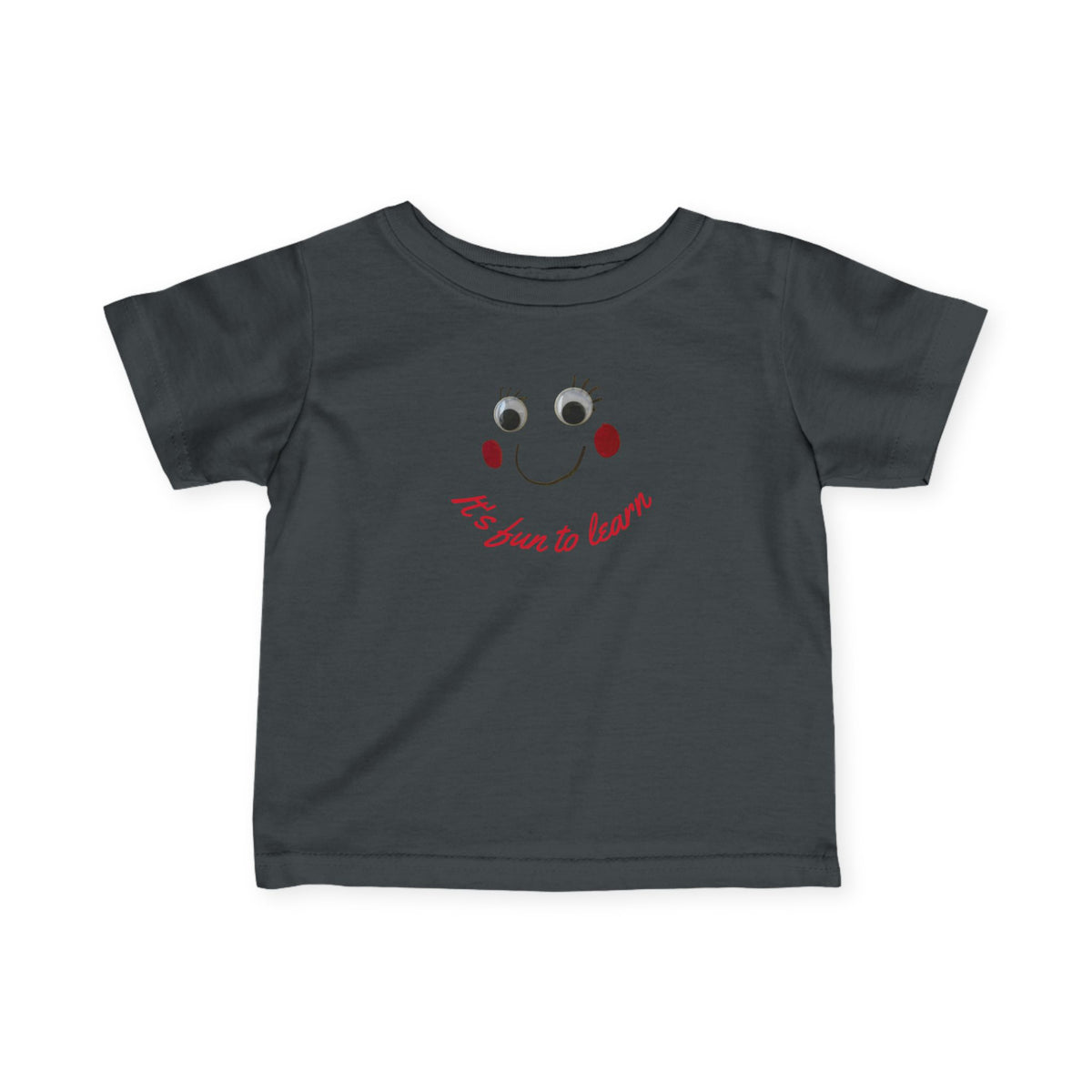 Infant Tee — Cute Smiley Face “It’s fun to learn” Baby Shirt