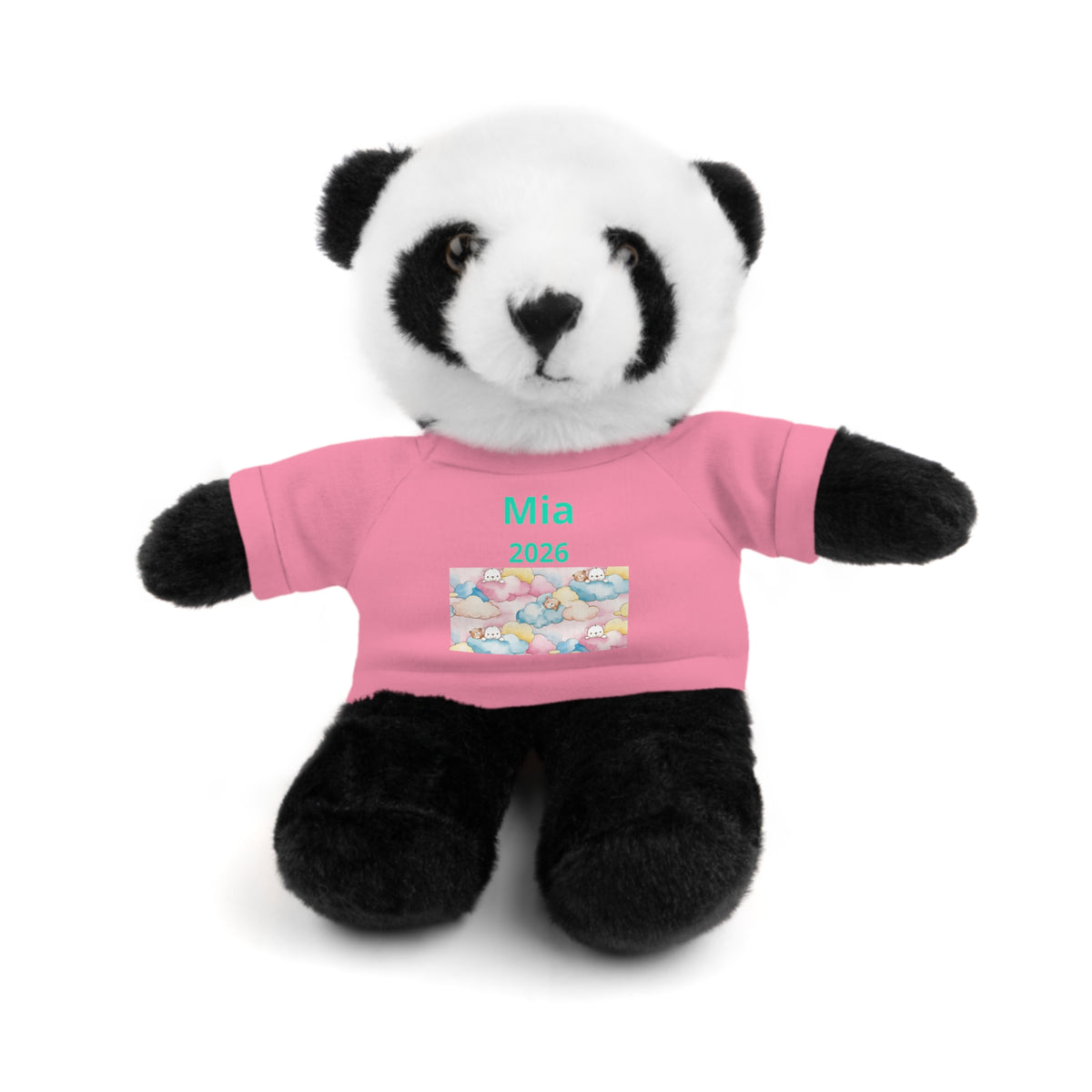 Personalized Plush Bear with Custom Tee — Cute Candy Print & Name