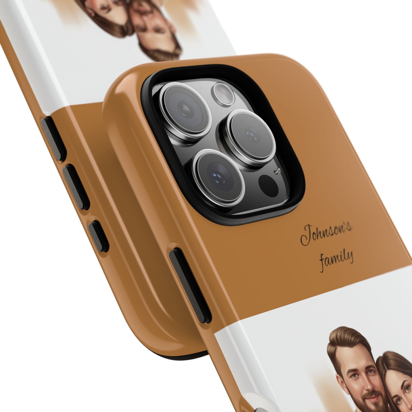 Personalized Family Photo Tough Phone Case — Custom Name Script