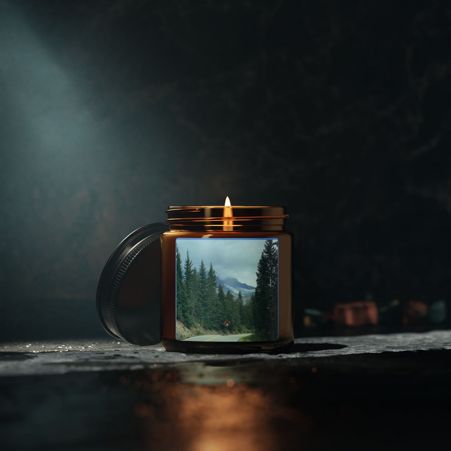 Campers and  Rvs, Soy Candle — Mountain Forest Scented Amber Jar (Travel & Multi-Size)