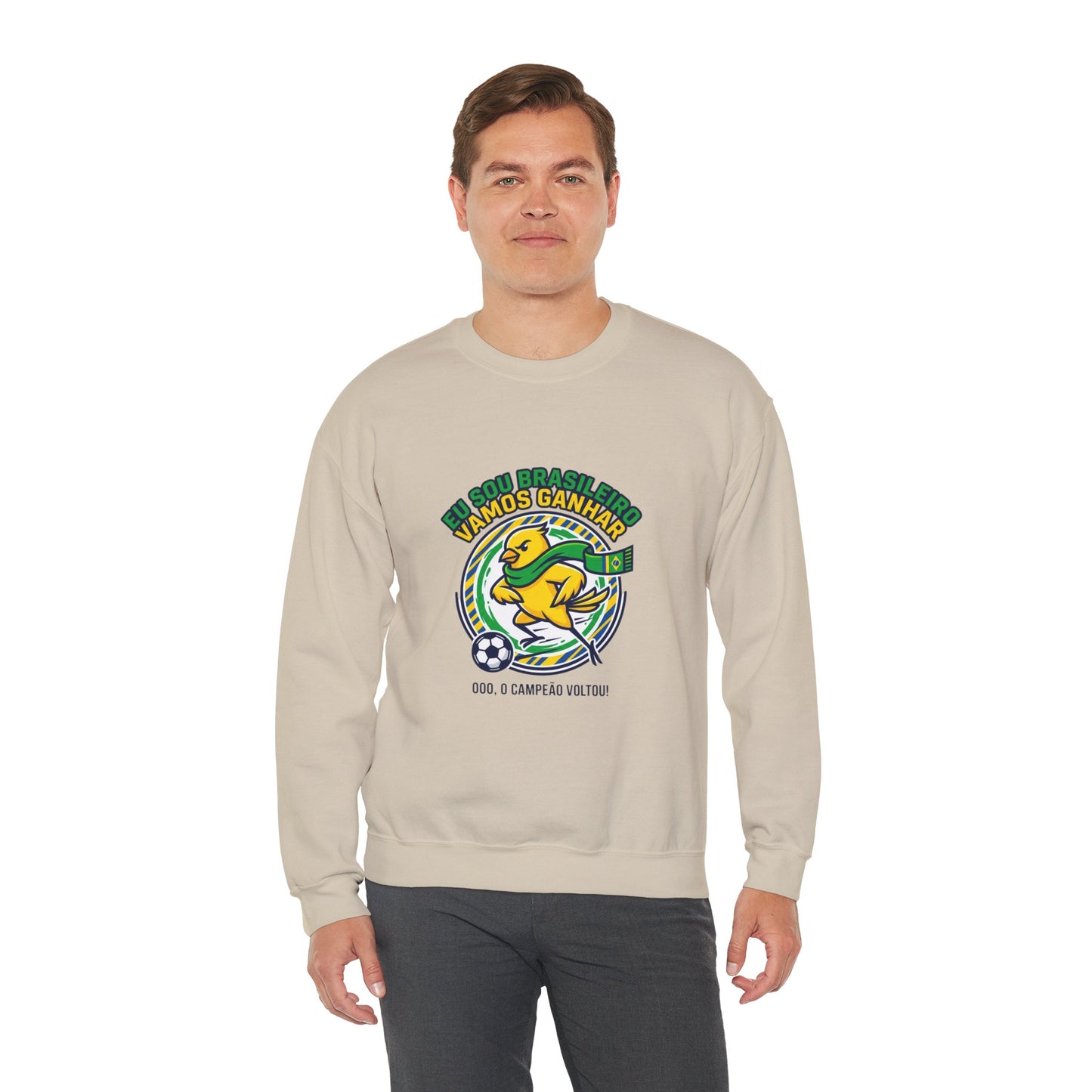 Brazil Retro Soccer Crest Sweatshirt | country pride, championship season