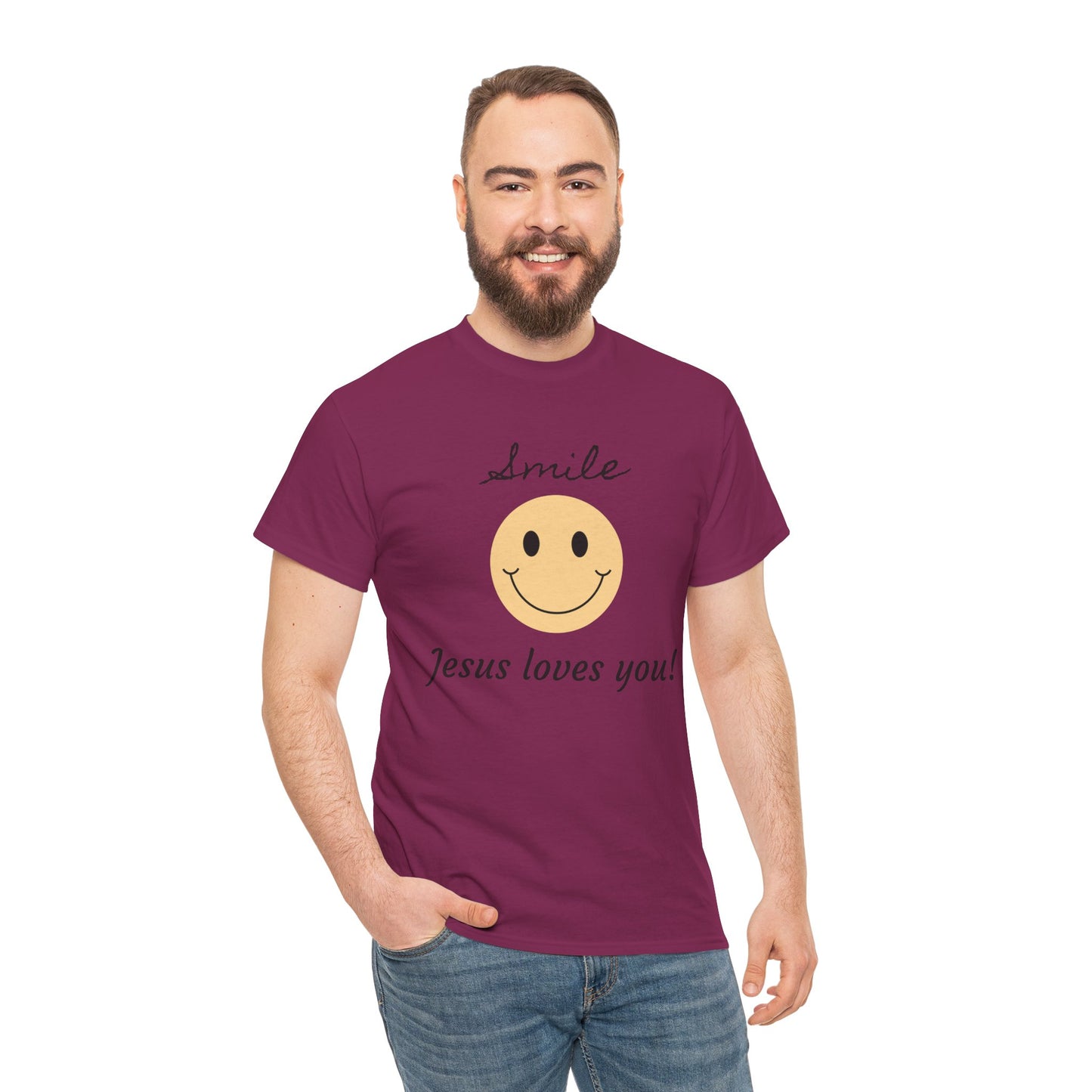 T-Shirt - 'smile God loves you' Design