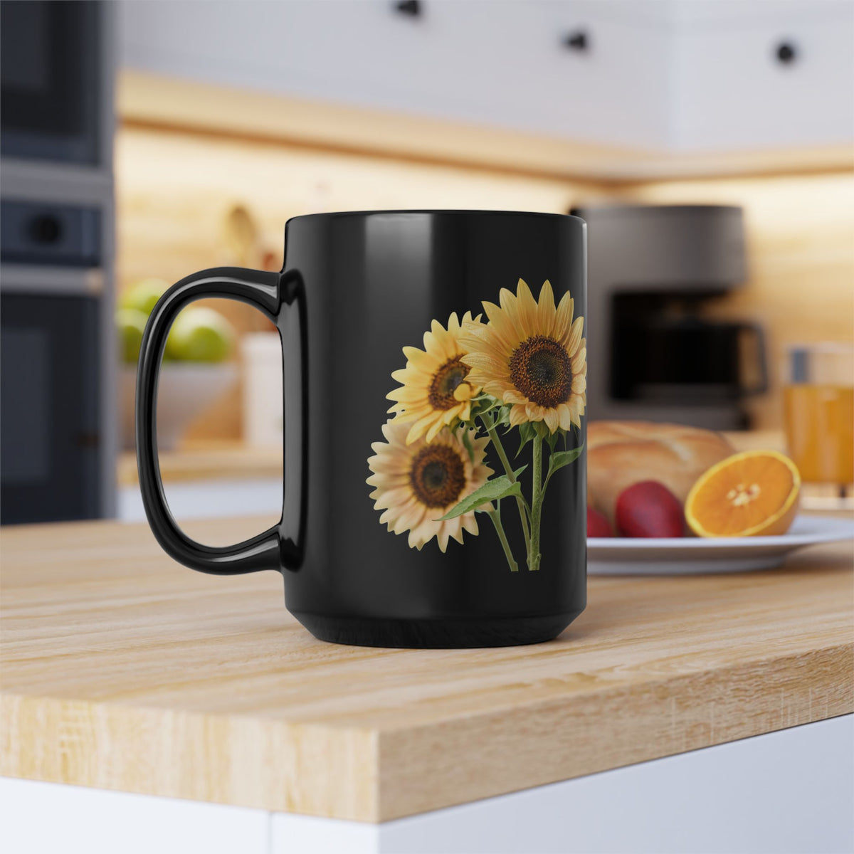 Sunflower Black 15oz Mug