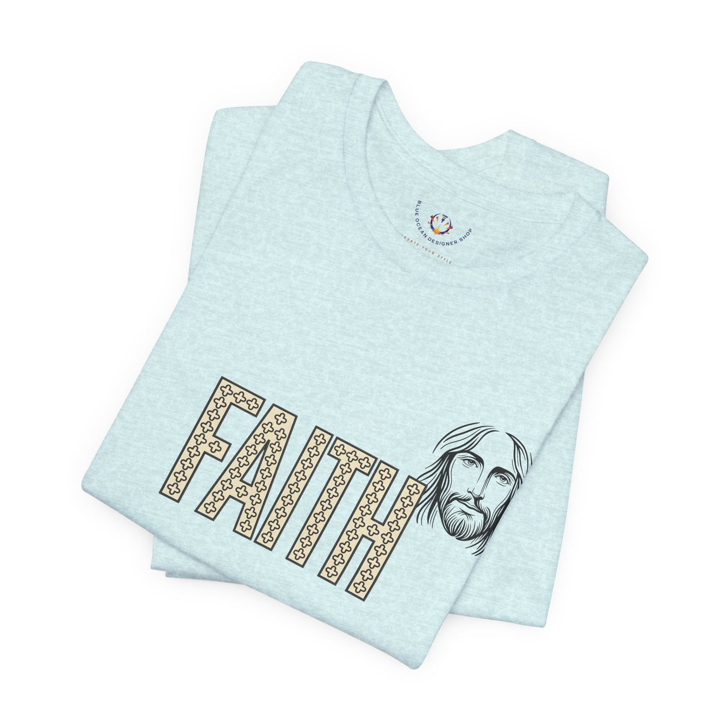 Faith Graphic Tee — Jesus Face Christian T-Shirt