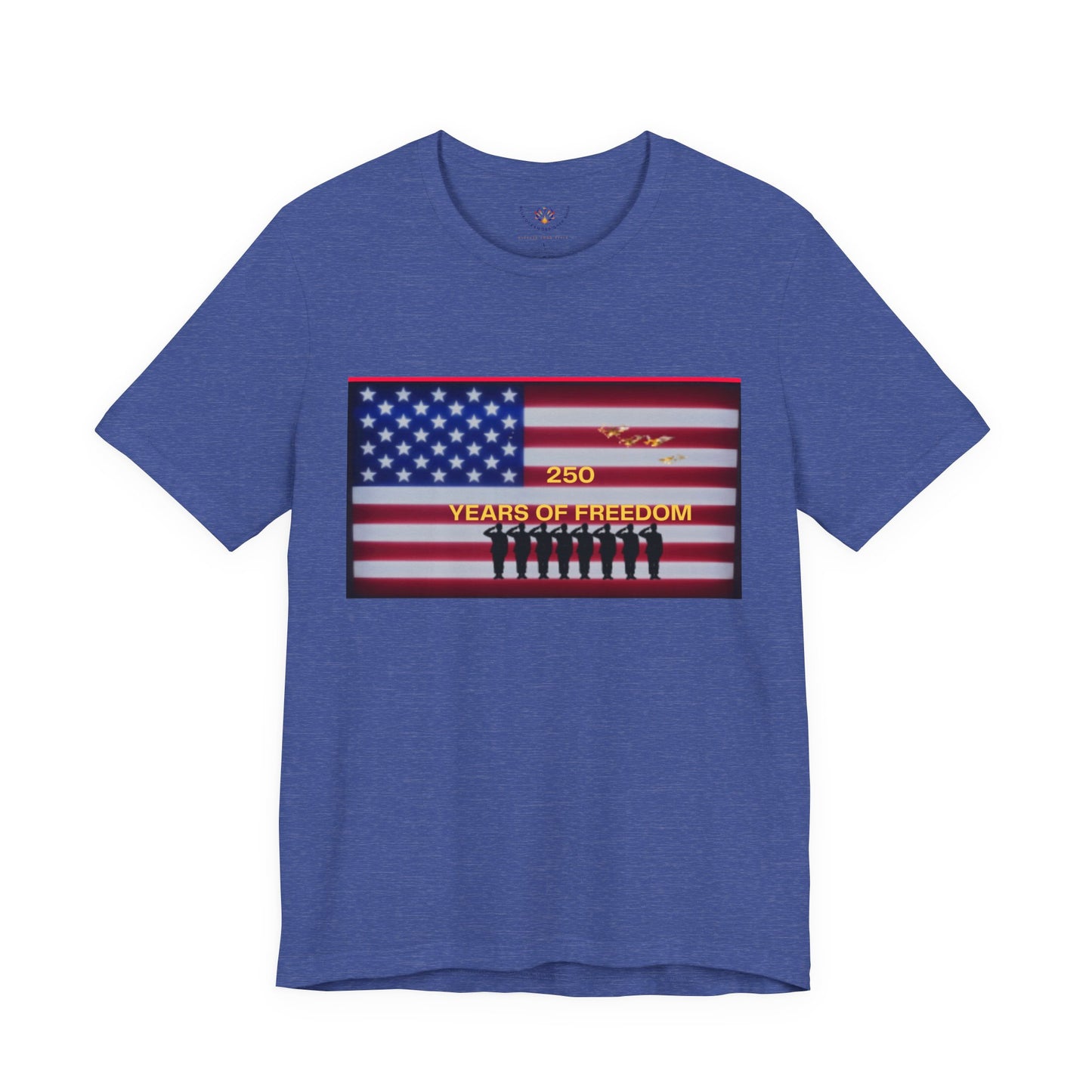 T-Shirt — "250 Years of Freedom" American Flag Patriotic Tee