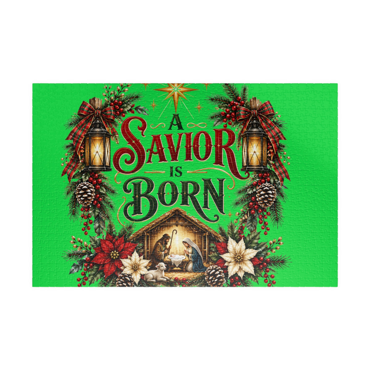 A Savior Is Born Christmas Nativity Puzzle