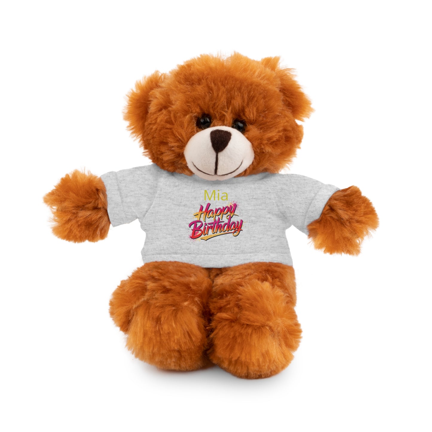 Personalized Birthday Teddy Bear with 'Happy Birthday' Tee