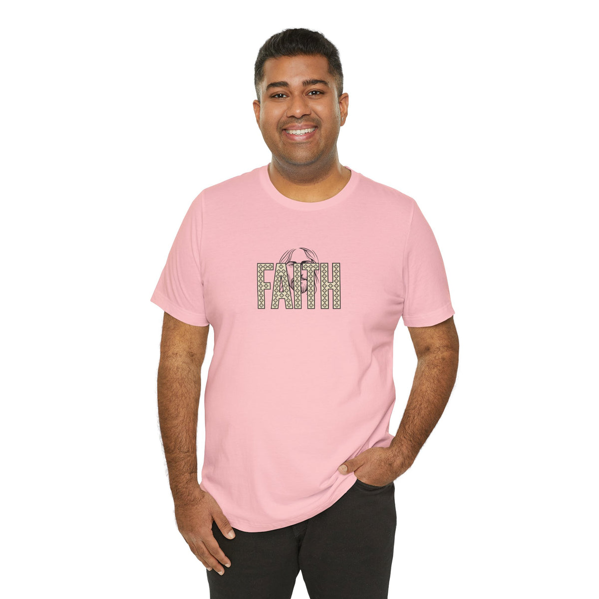 Faith Graphic Tee — Jesus Face Christian T-Shirt
