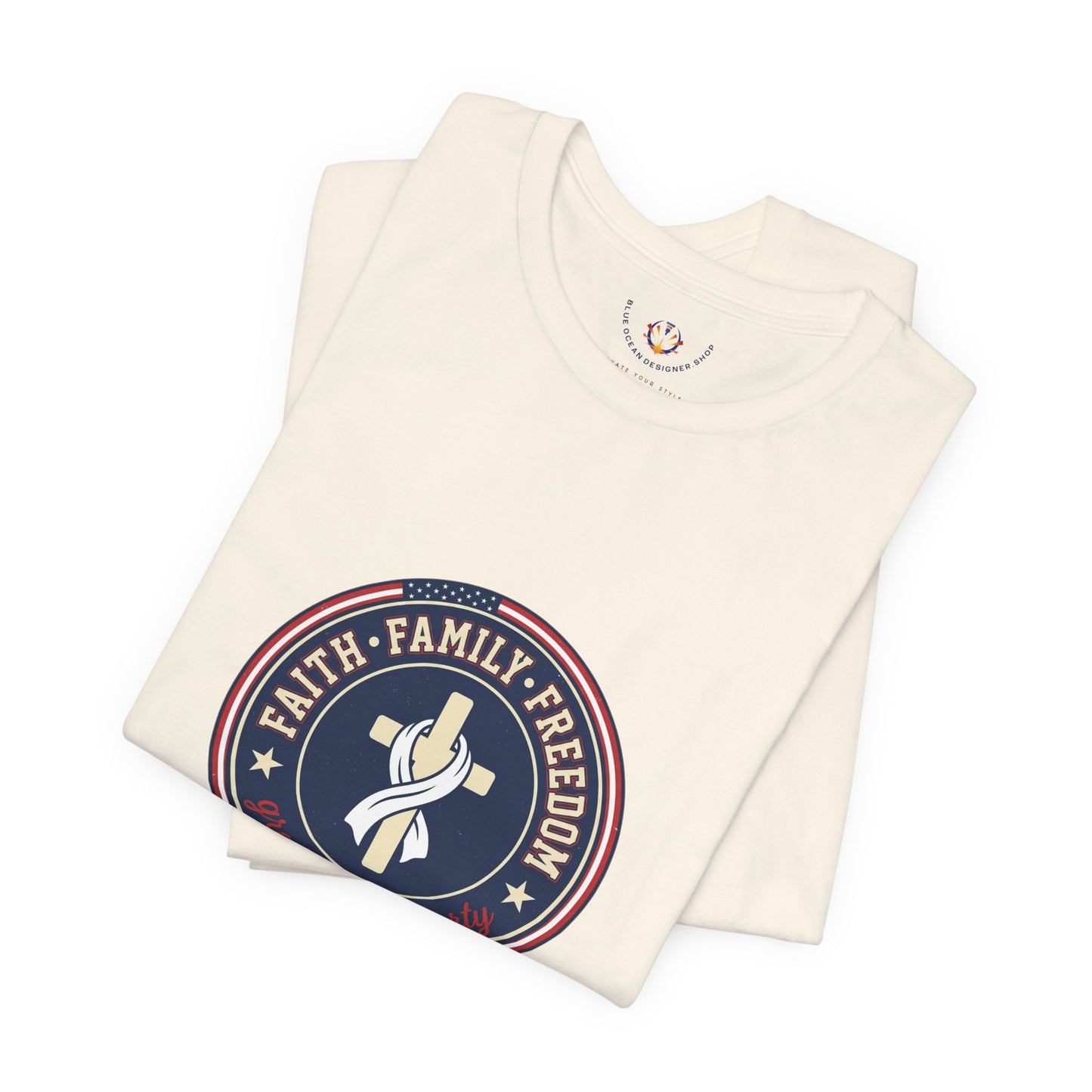 Faith Family Freedom Tee | Patriotic, Faith-Based July 4th Vintage Americana