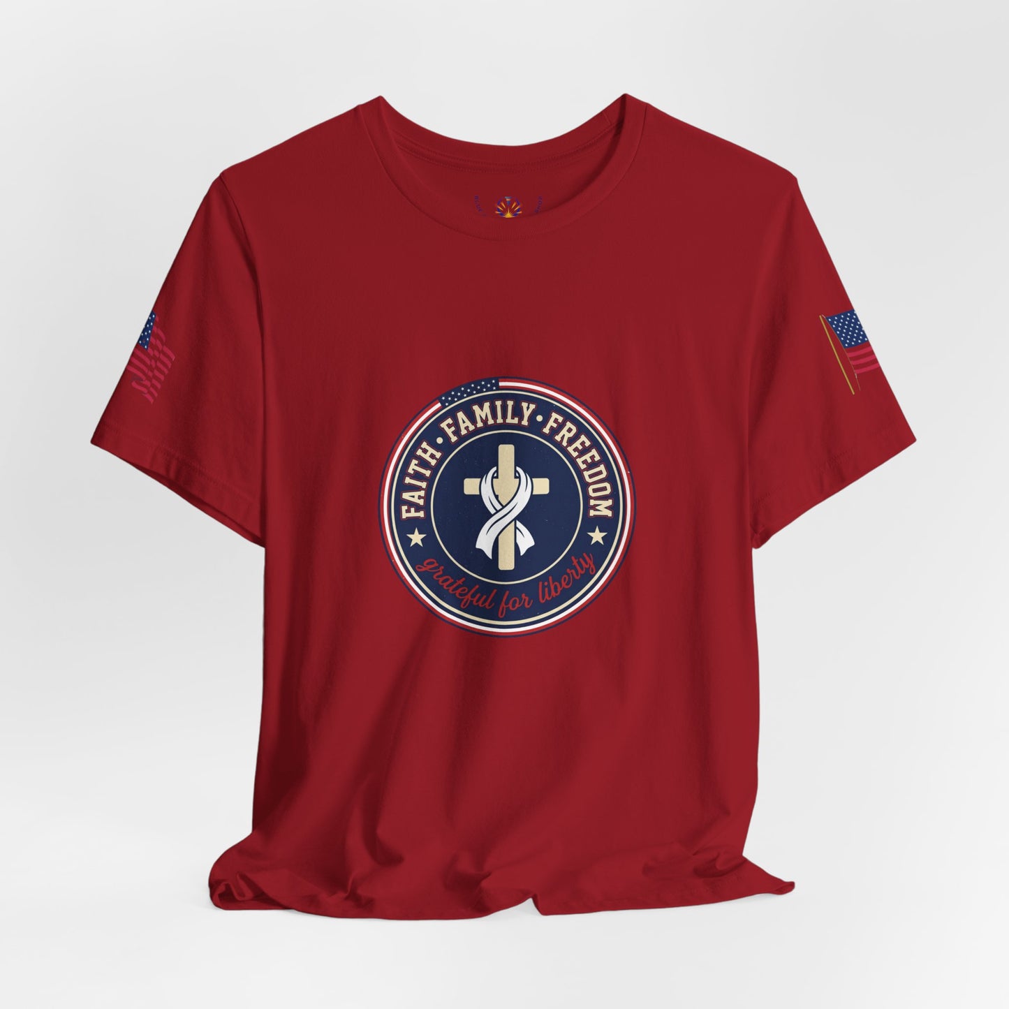 Faith Family Freedom Tee | Patriotic, Faith-Based July 4th Vintage Americana