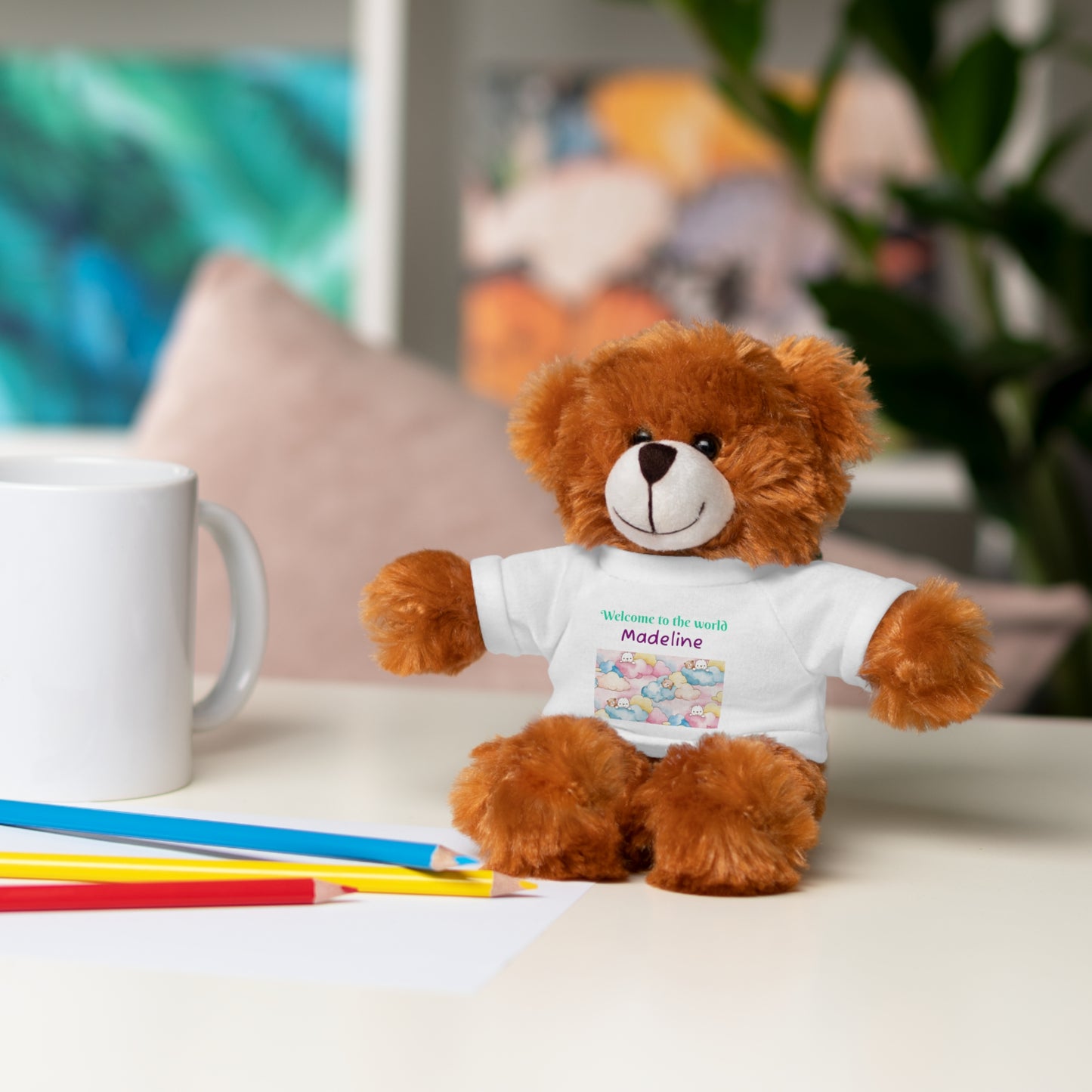 Welcome to the World Newborn Baby Teddy with 'Welcome to the world' Tee