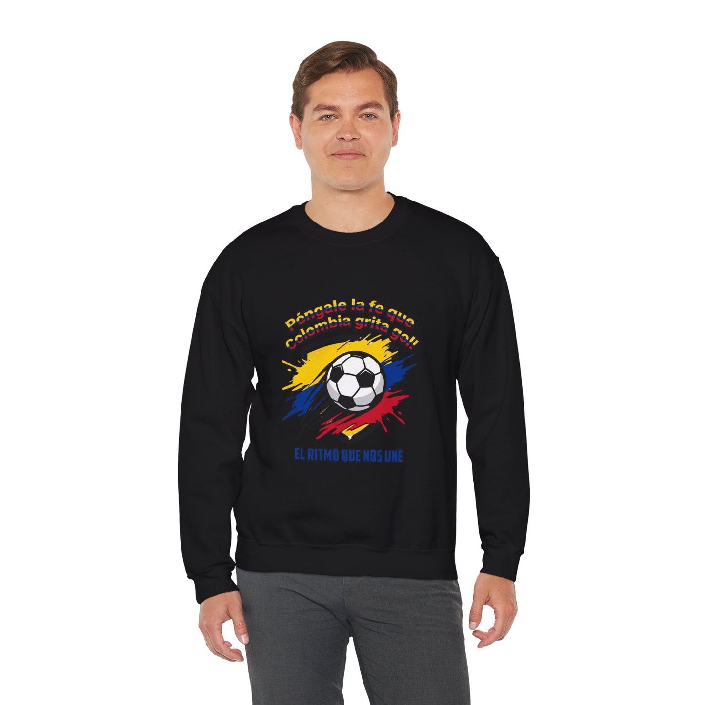 Colombia Pride Soccer Crewneck Sweatshirt | Retro National Colors, Championship Season
