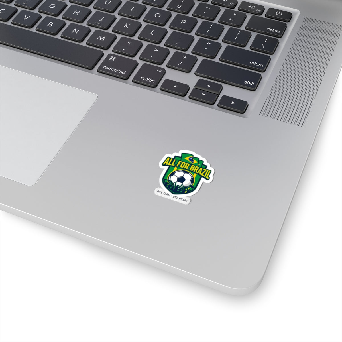 All For Brazil Soccer Crest Kiss-Cut Stickers | country pride, retro soccer