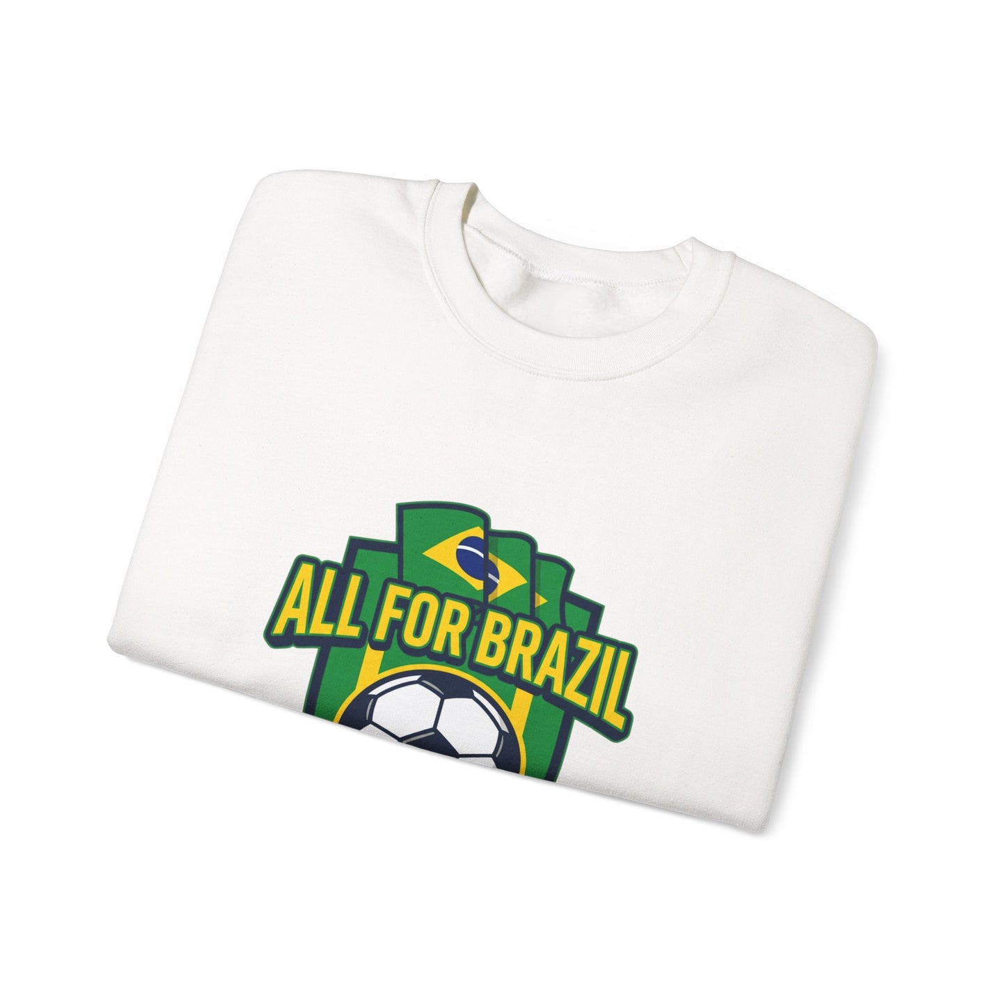 All For Brazil Crewneck Sweatshirt | Country Pride, Retro Soccer