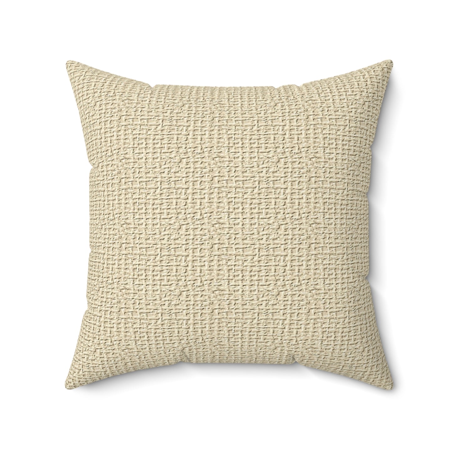 Textured Neutral Throw Pillow — Cozy Beige Decorative Accent