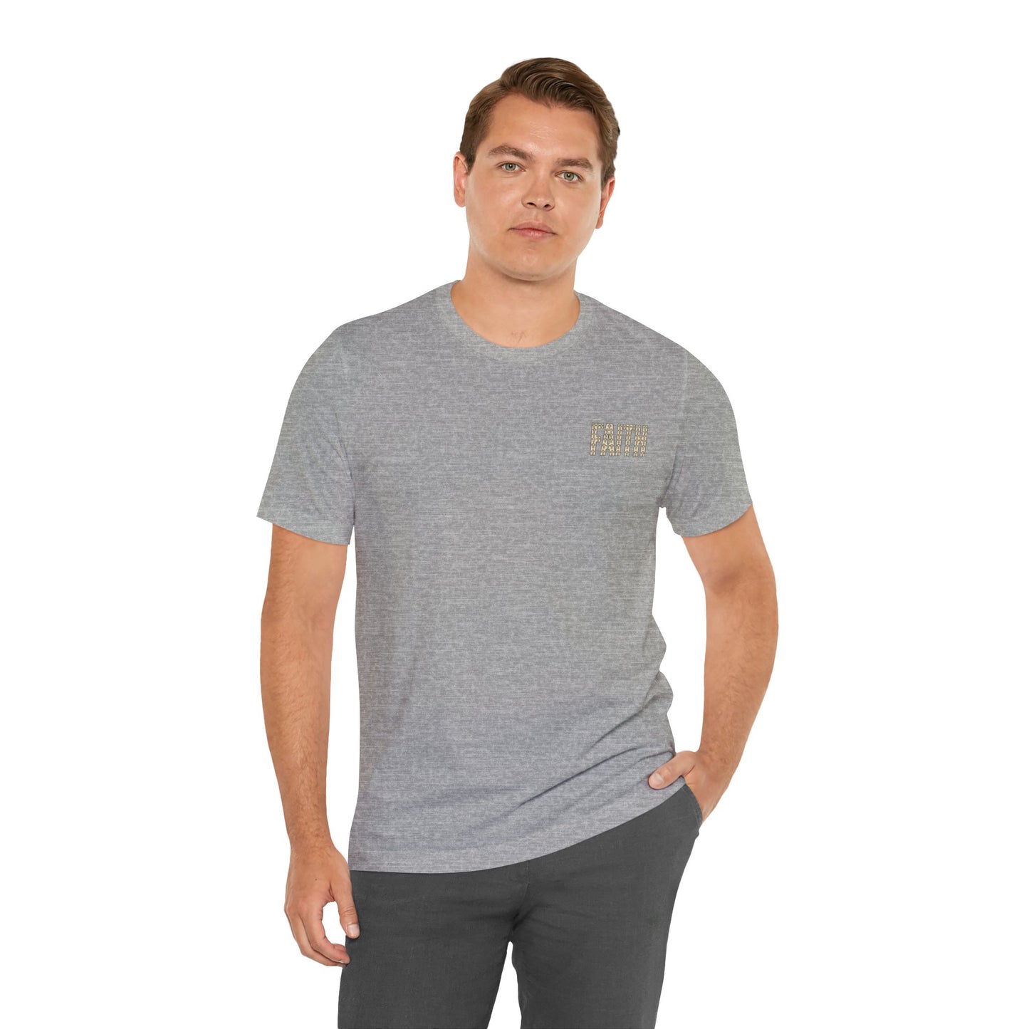 Faith block letters T-Shirt | Christian encouragement, pastel groovy style