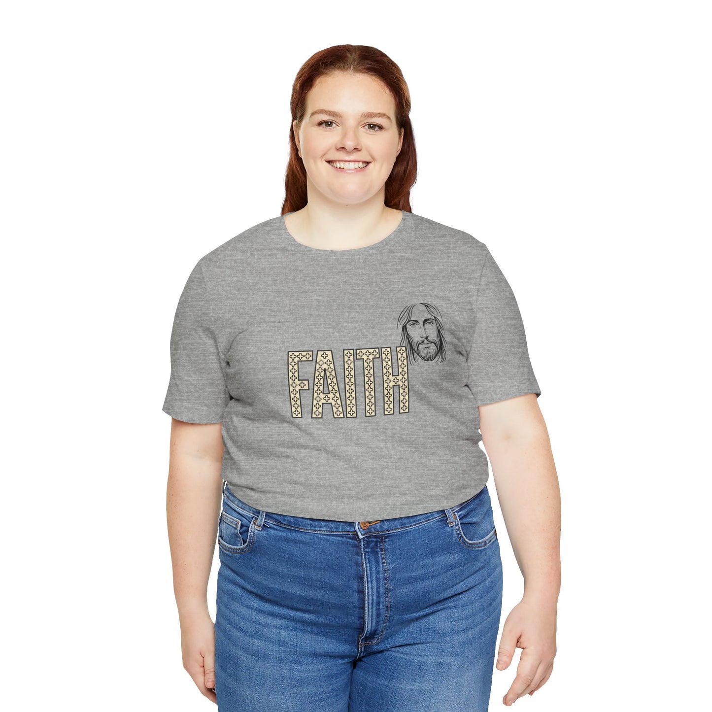 Faith Graphic Tee — Jesus Face Christian T-Shirt