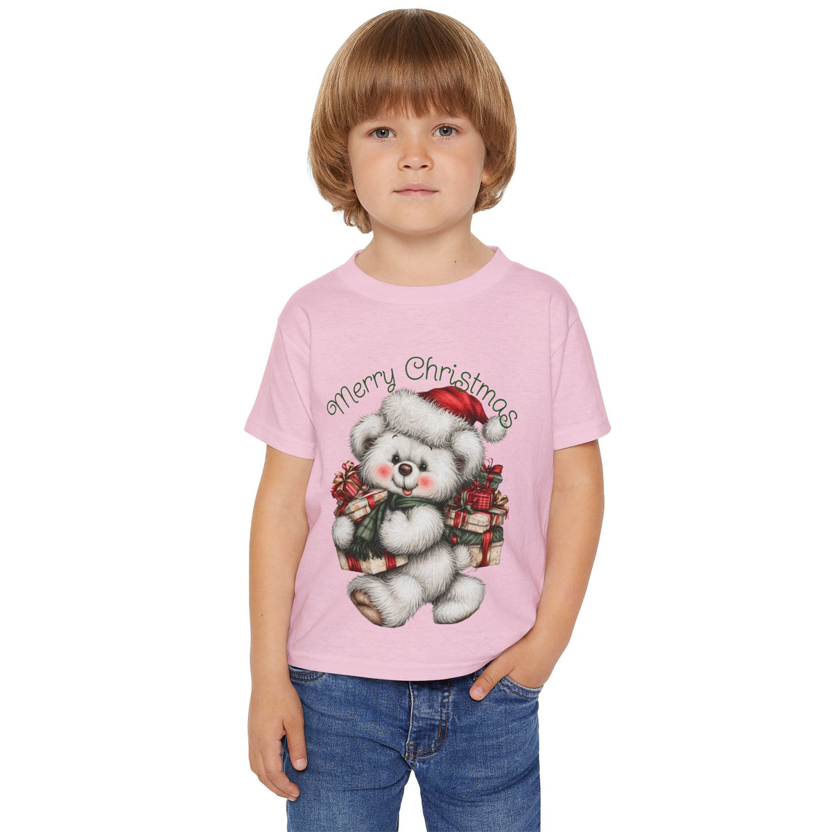 Merry Christmas Bear Toddler T-Shirt