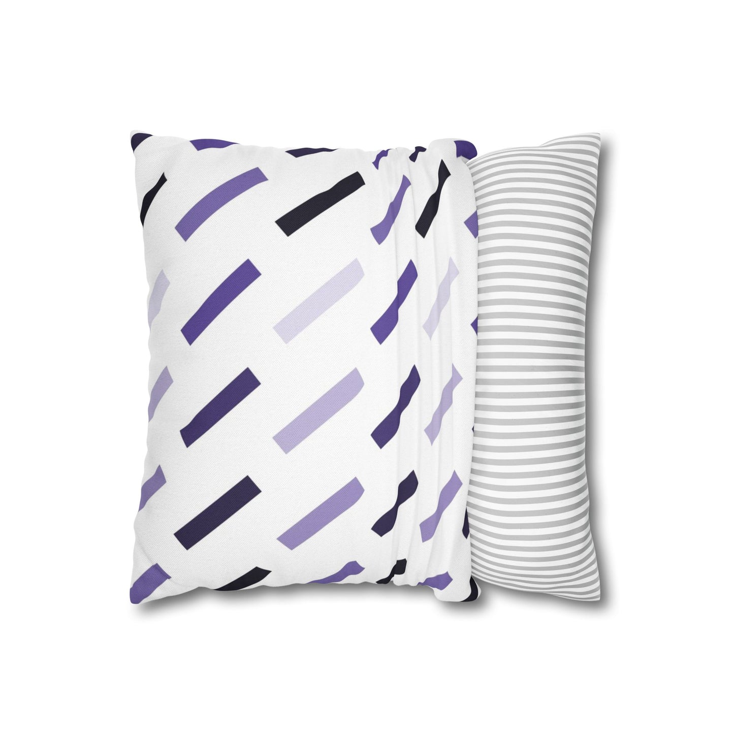 Geometric Purple Stripe Decorative Pillowcase