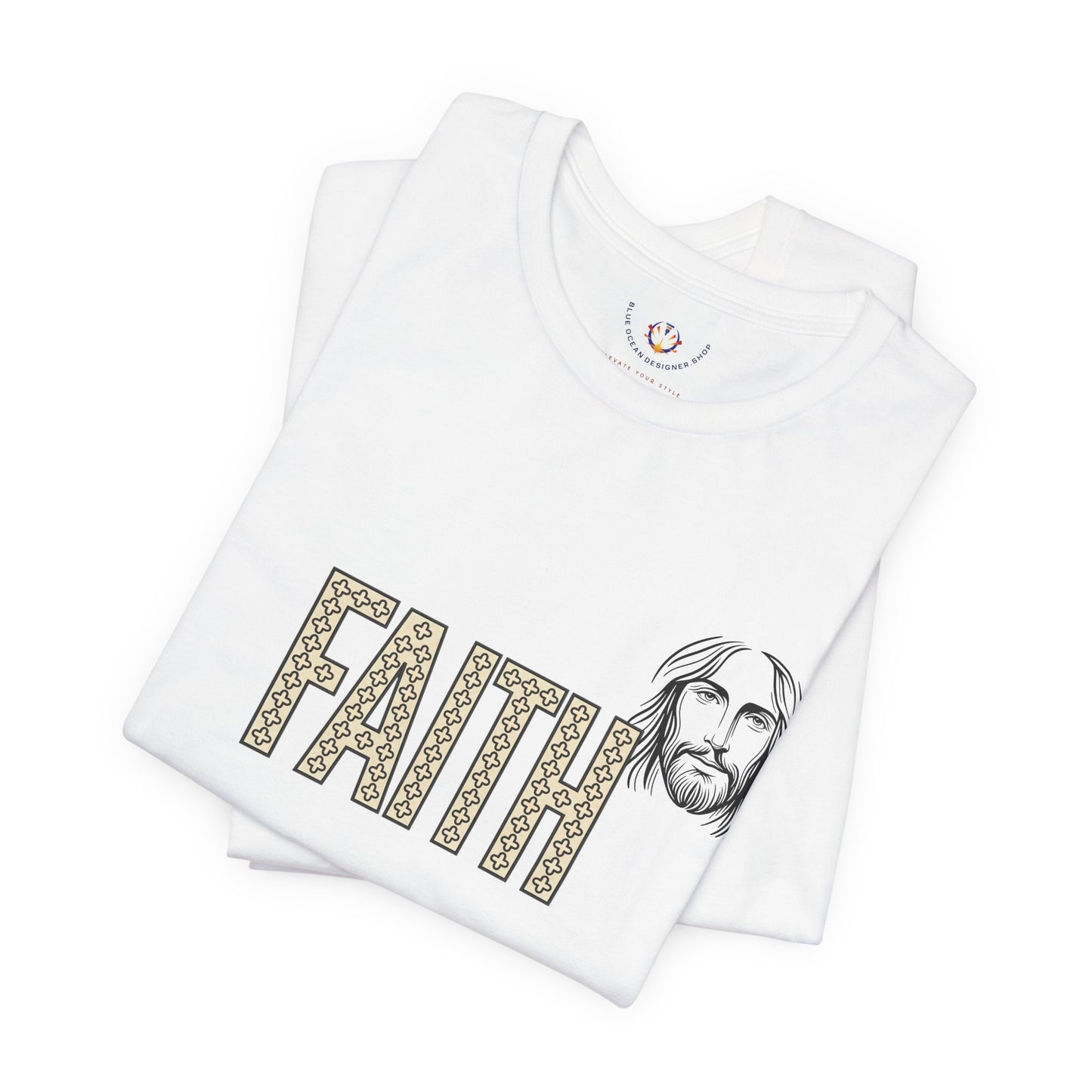Faith Graphic Tee — Jesus Face Christian T-Shirt