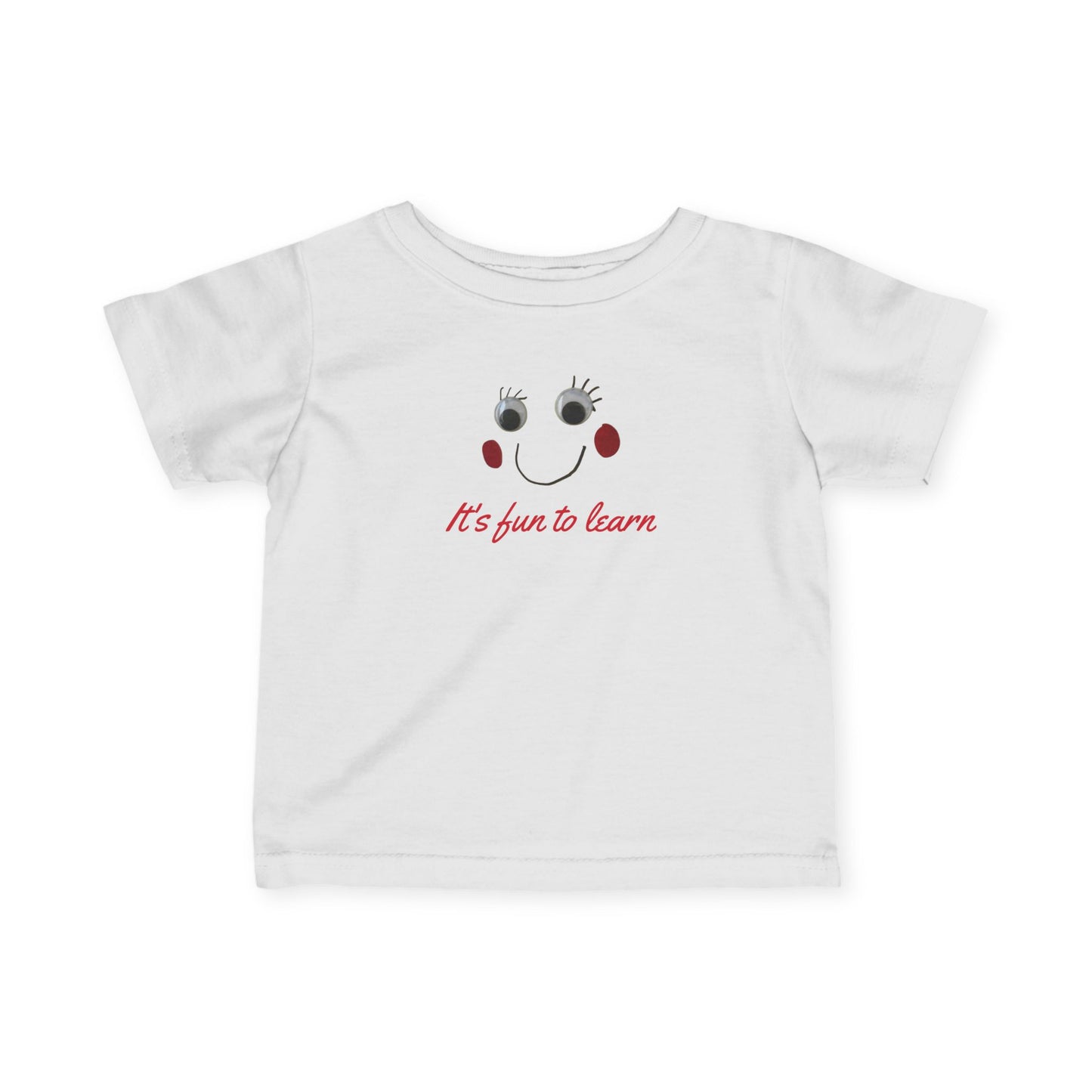 Infant Tee — Cute Smiley Face “It’s fun to learn” Baby Shirt