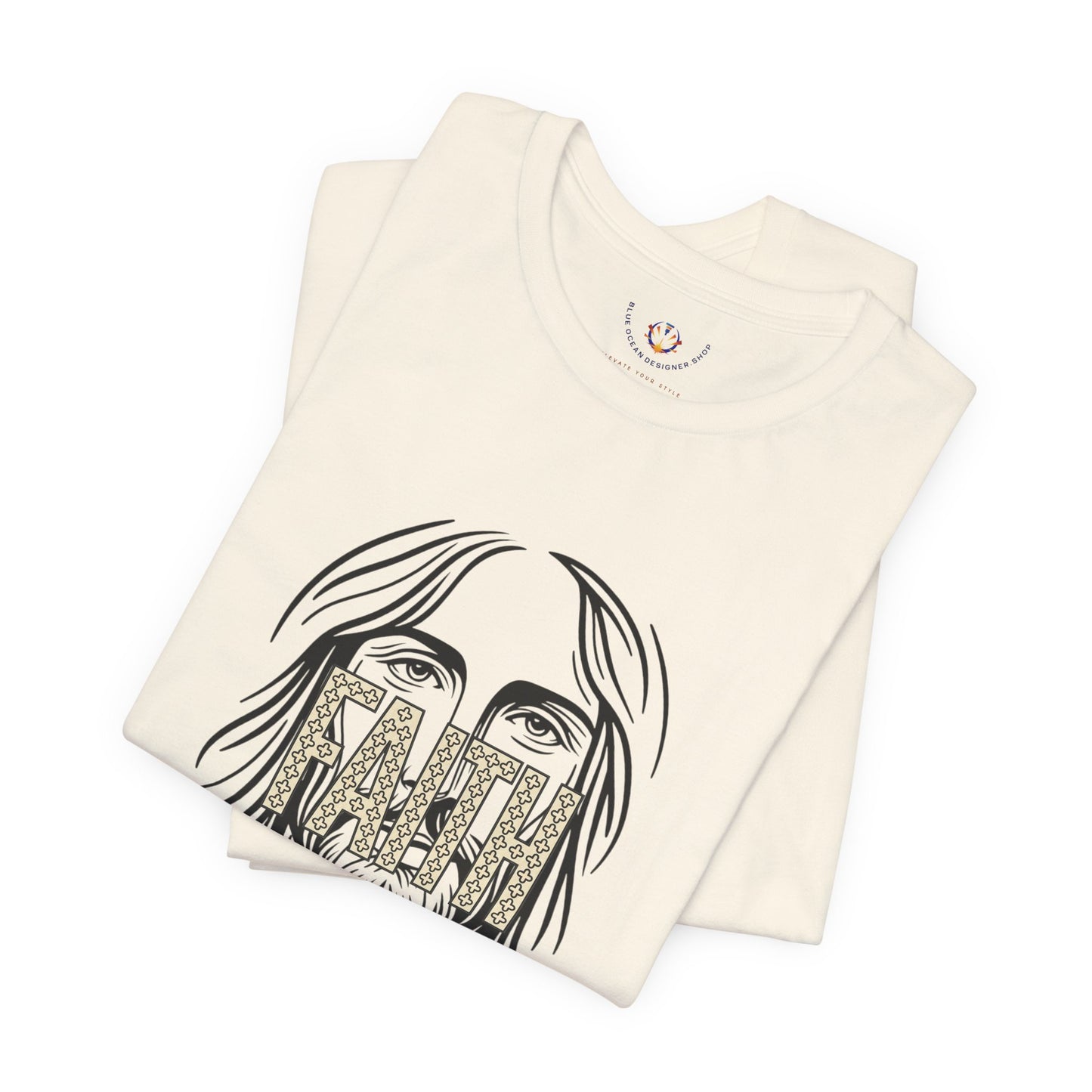Faith Graphic Tee — Jesus Face Christian T-Shirt