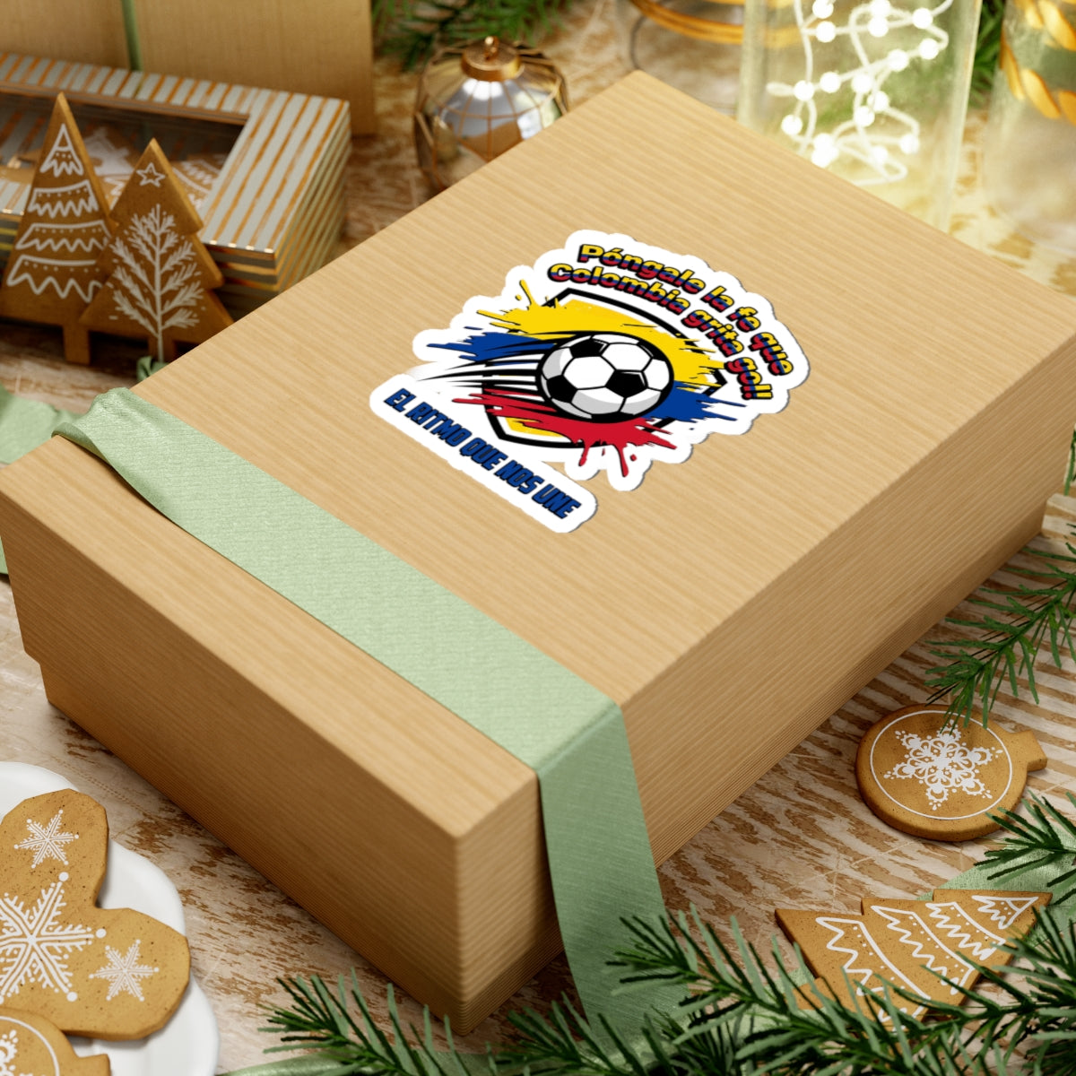 Colombia Soccer Sticker | Flag-Inspired, Retro Championship Season, Country Pride