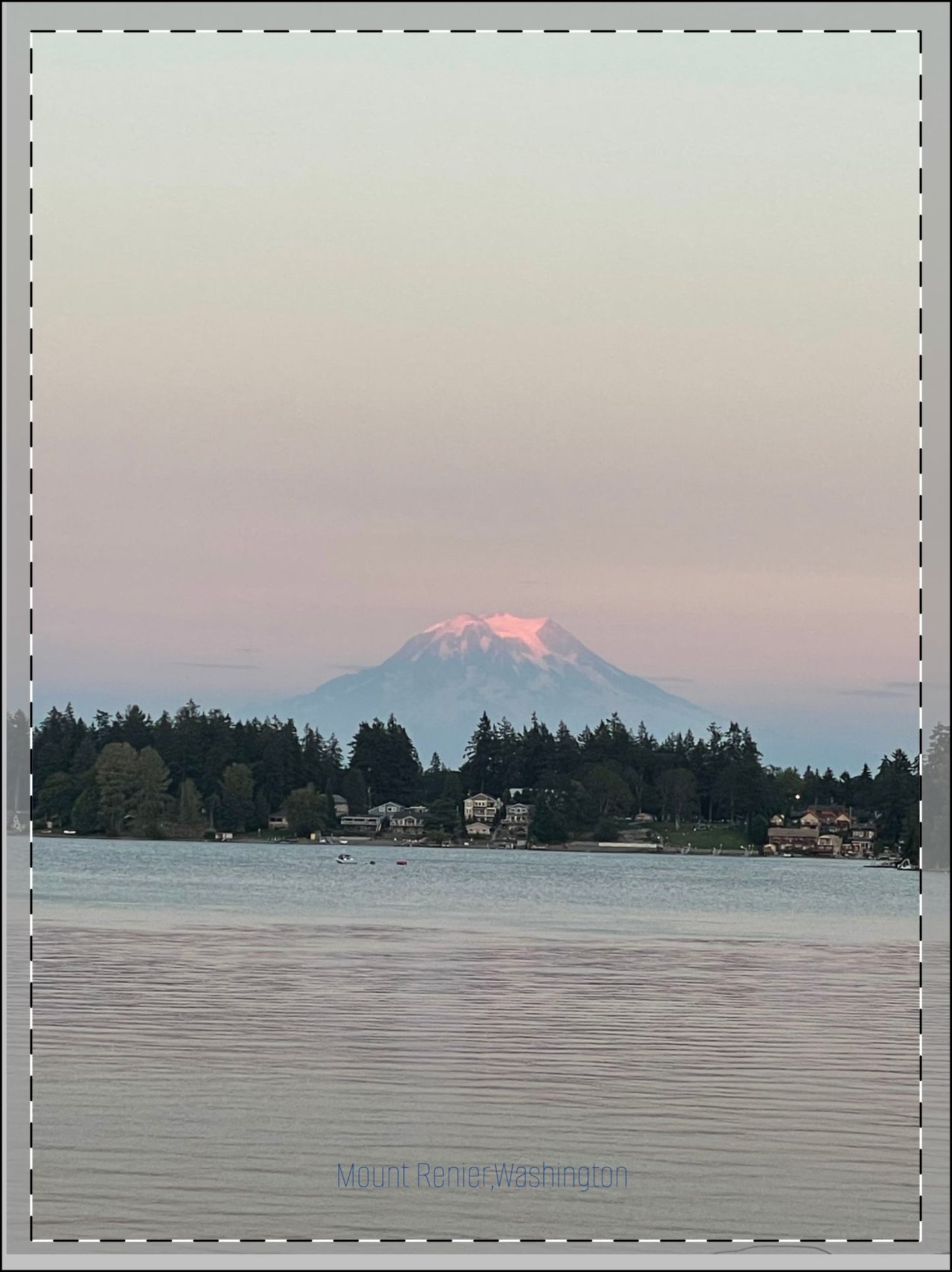 Poster - Mount Renier WA, Multi-Color Framed Design