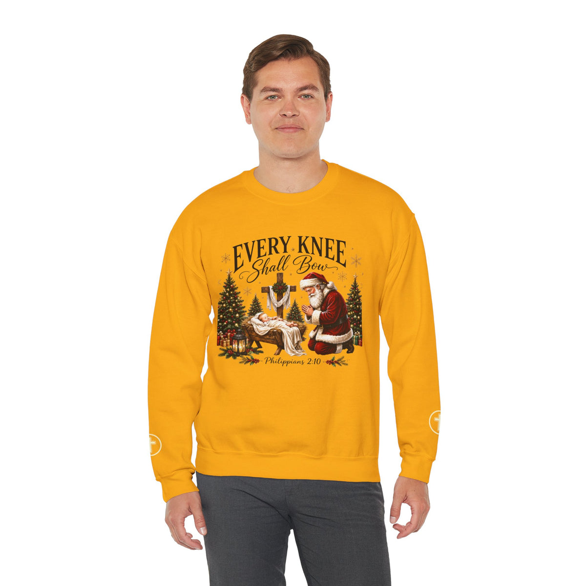 Every Knee shall bow Christmas Crewneck Sweatshirt