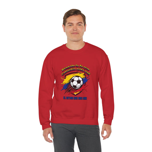 Colombia Pride Soccer Crewneck Sweatshirt | Retro National Colors, Championship Season