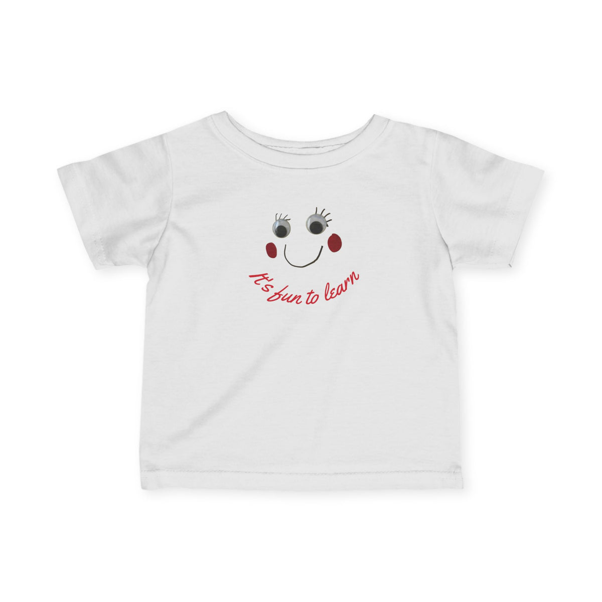 Infant Tee — Cute Smiley Face “It’s fun to learn” Baby Shirt