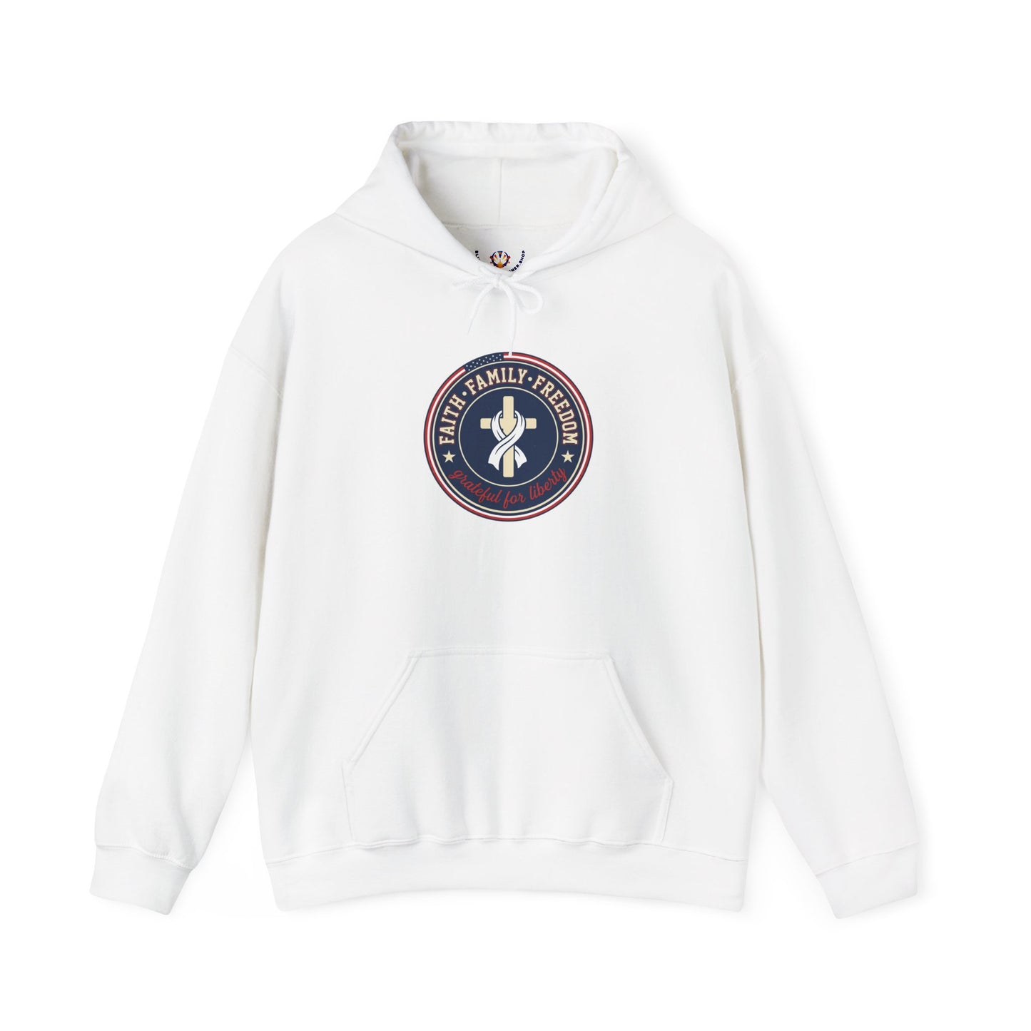 Faith Family Freedom Hoodie | Faith-based Patriotic, Vintage Americana July 4th