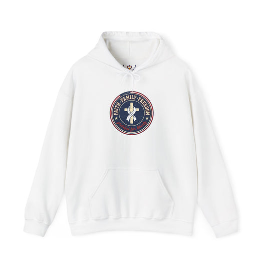 Faith Family Freedom Hoodie | Faith-based Patriotic, Vintage Americana July 4th