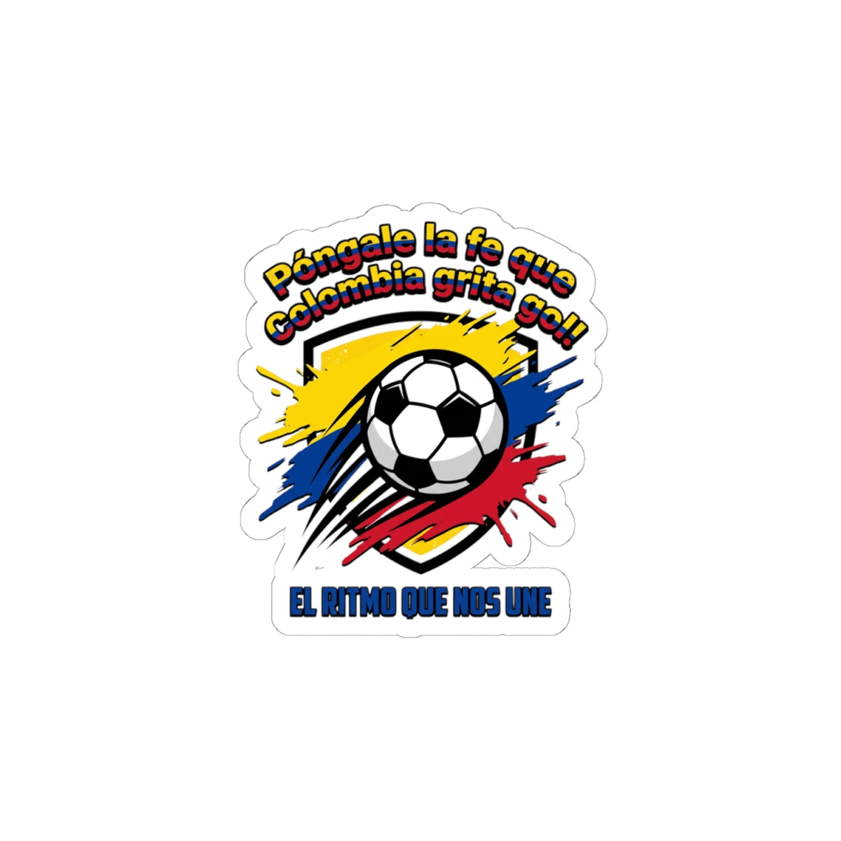 Colombia Soccer Sticker | Flag-Inspired, Retro Championship Season, Country Pride