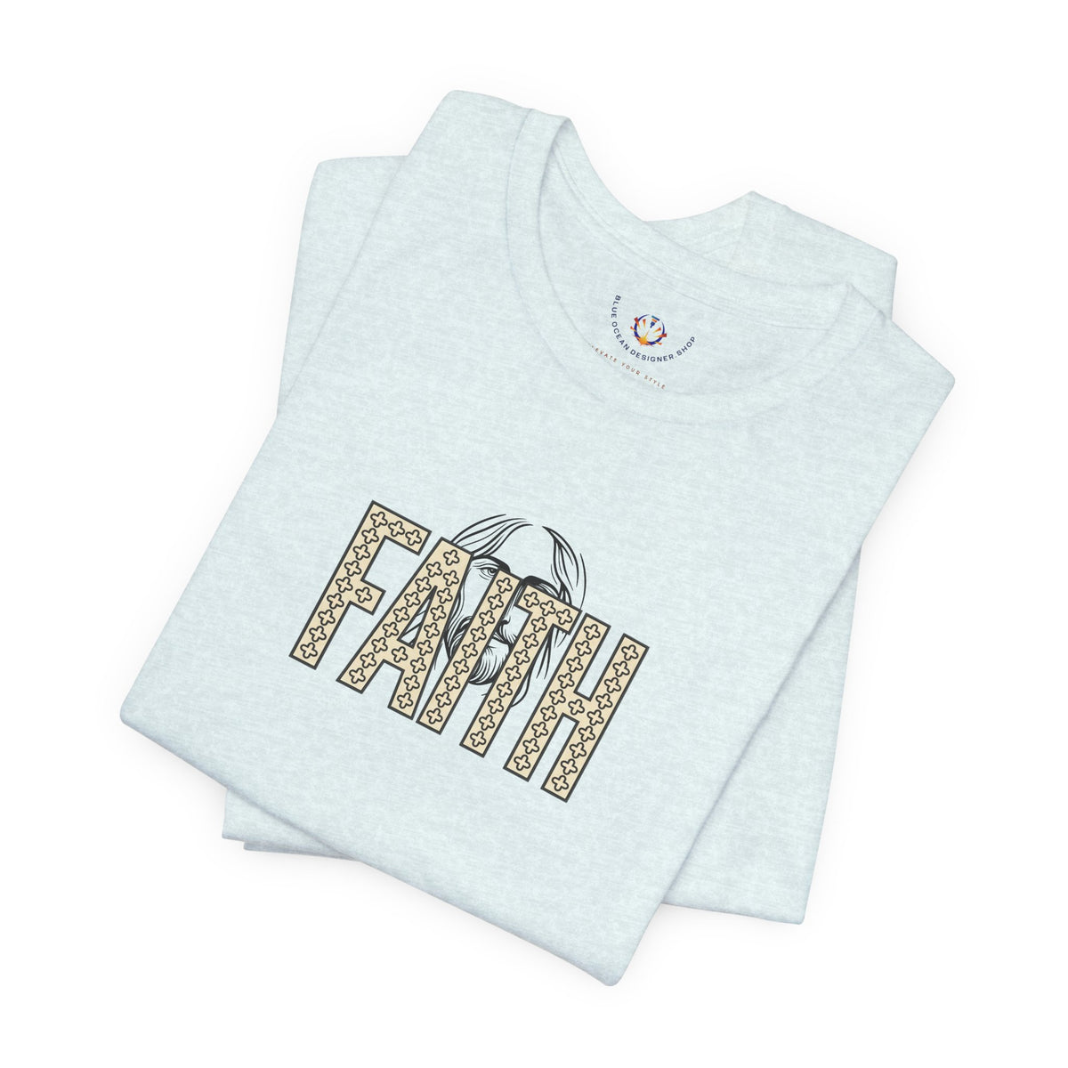 Faith Graphic Tee — Jesus Face Christian T-Shirt