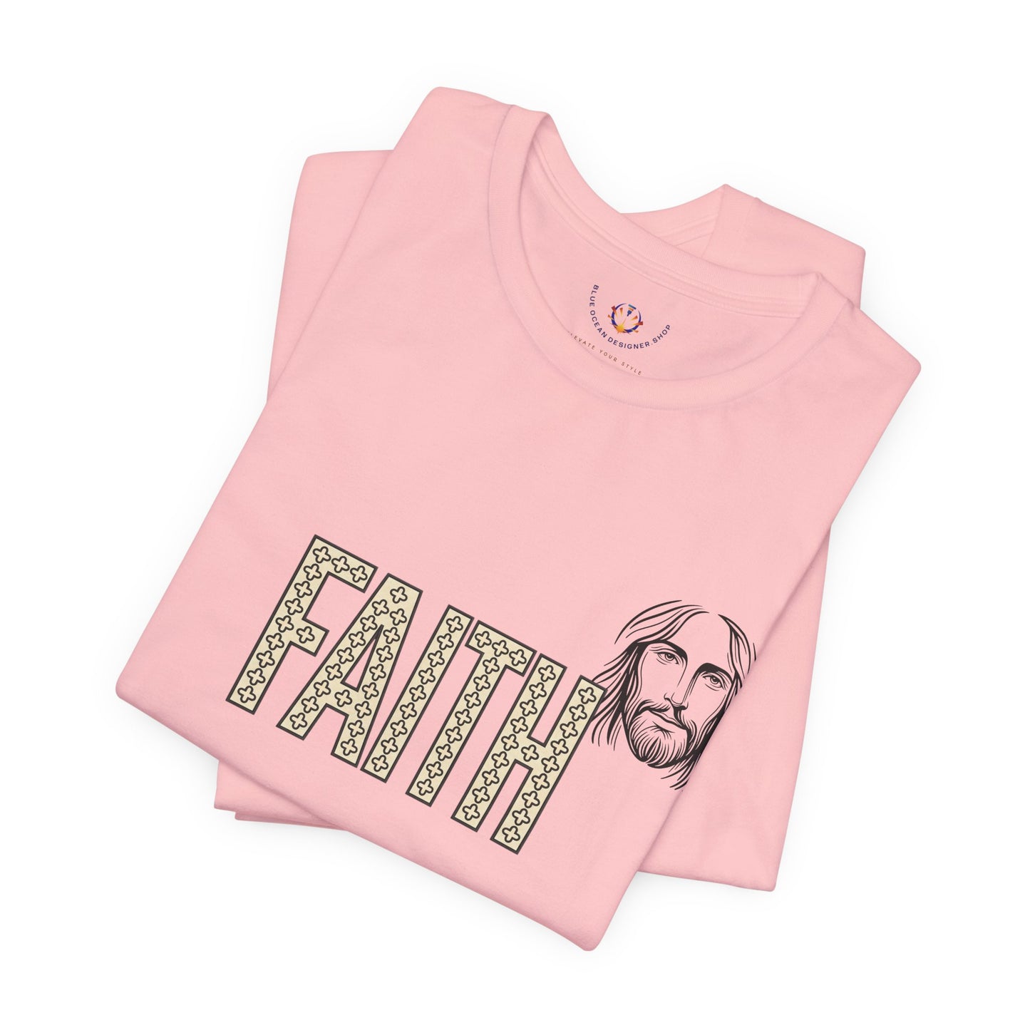 Faith Graphic Tee — Jesus Face Christian T-Shirt