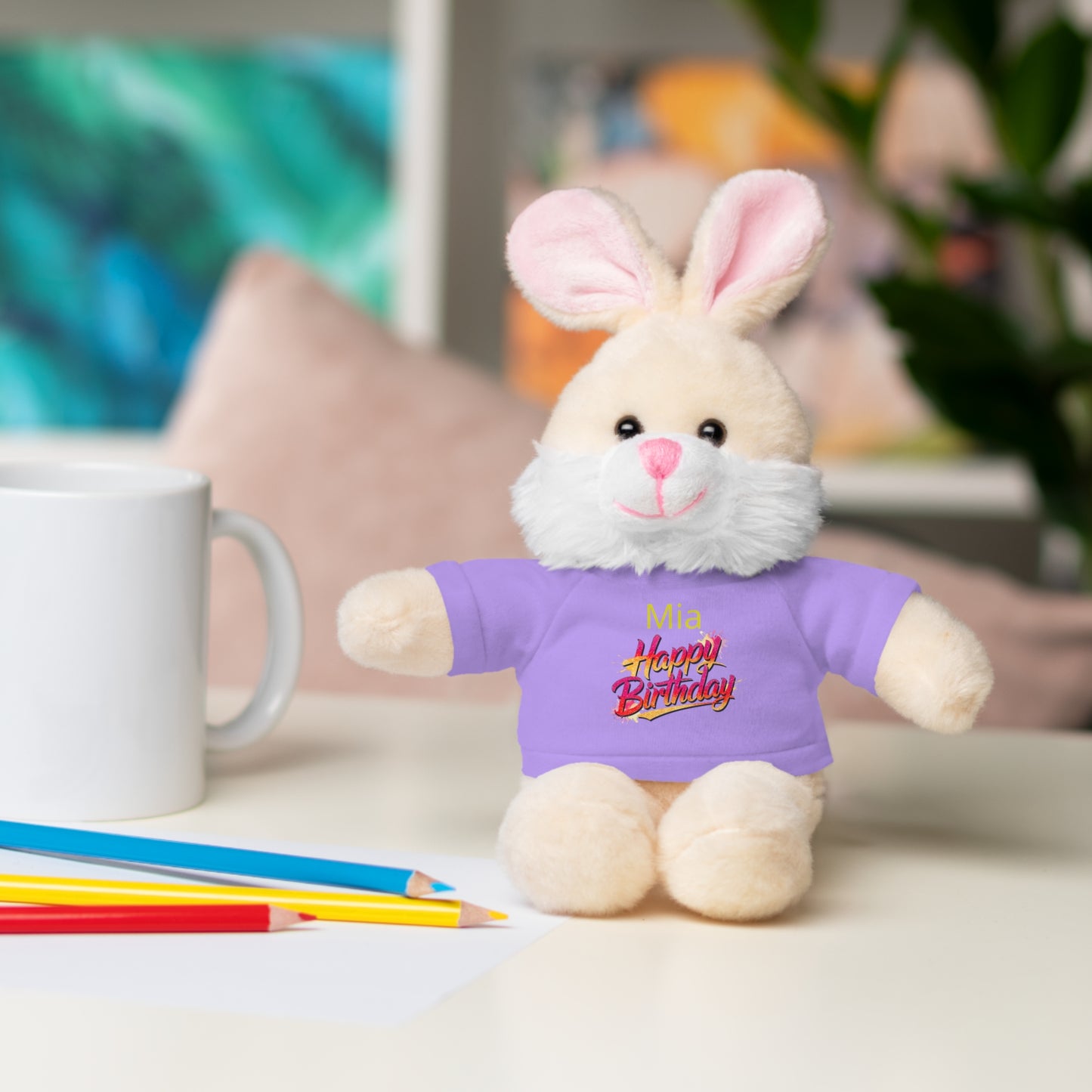 Personalized Birthday Teddy Bear with 'Happy Birthday' Tee
