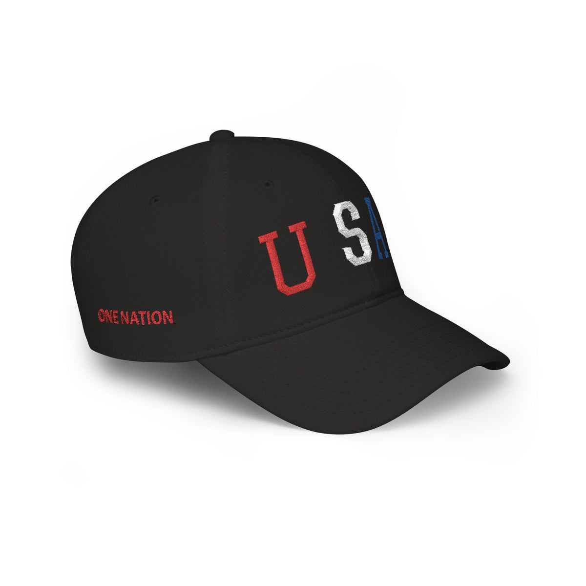USA Embroidered Baseball Cap — Low Profile Patriotic Hat