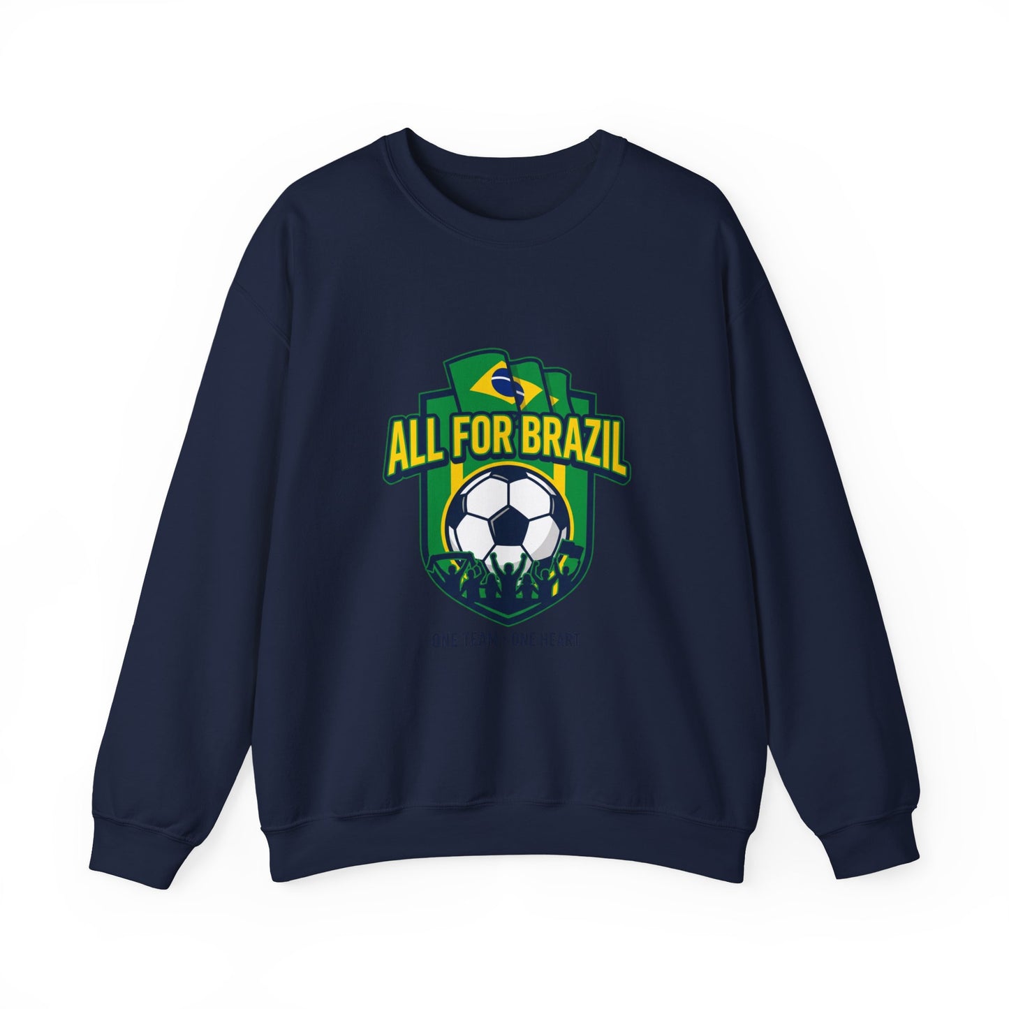 All For Brazil Crewneck Sweatshirt | Country Pride, Retro Soccer